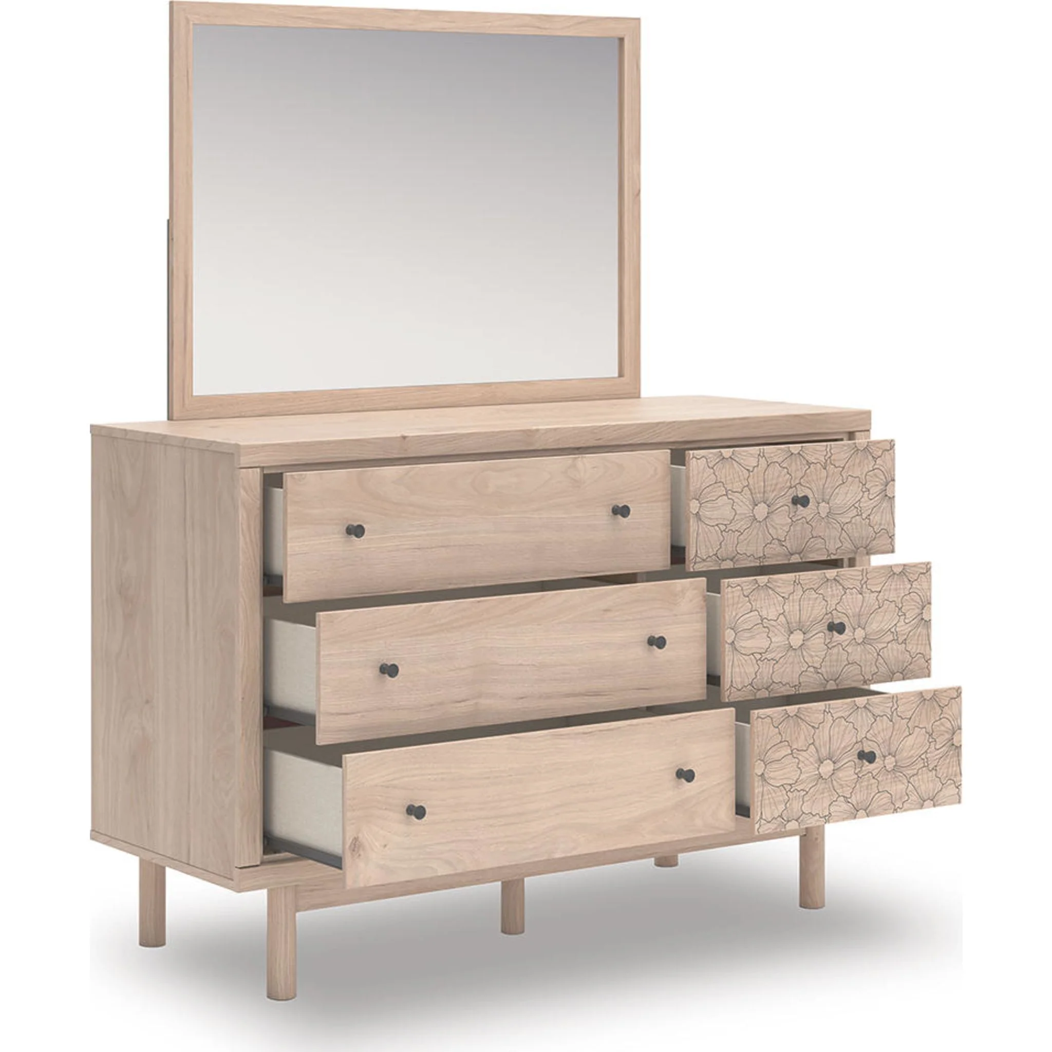Arloster Dresser and Mirror - Tan - Image 4