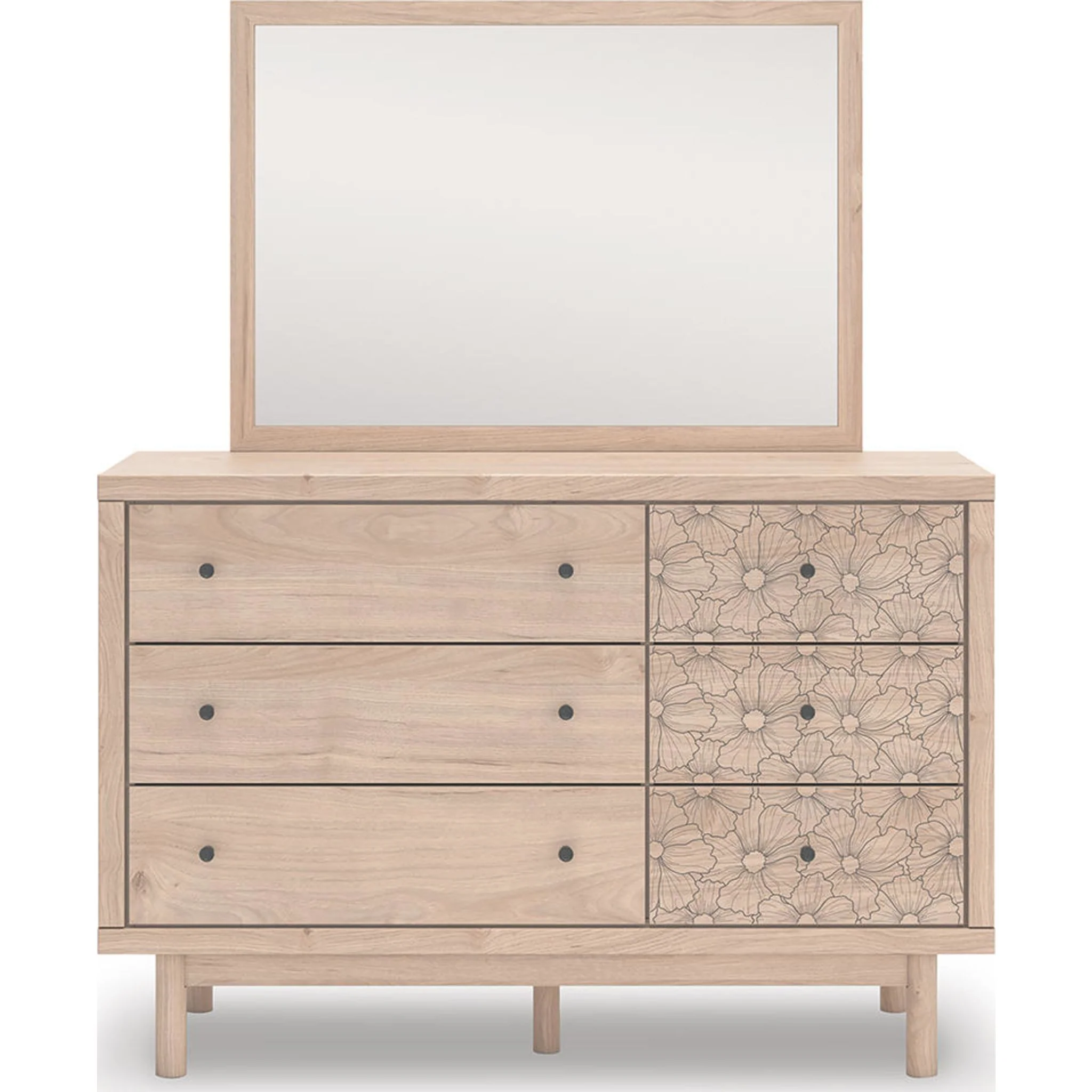 Arloster Dresser and Mirror - Tan - Image 7