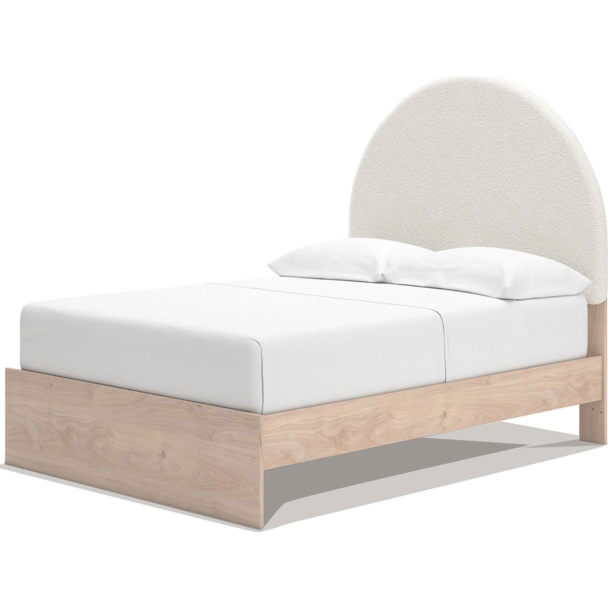 Arloster Platform Bed with 2 Drawer Storage - Tan/White - Image 14