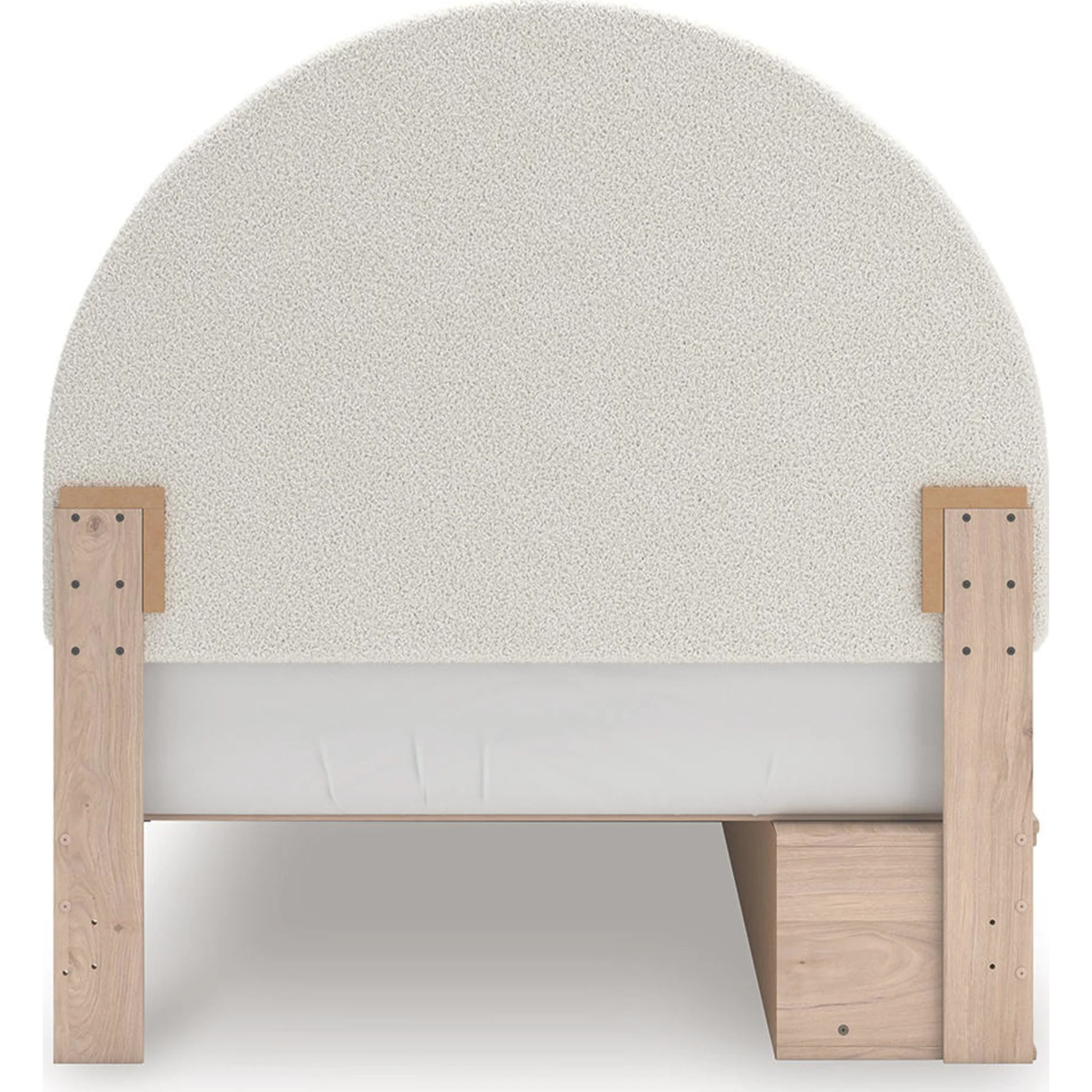 Arloster Platform Bed with 2 Drawer Storage - Tan/White - Image 17