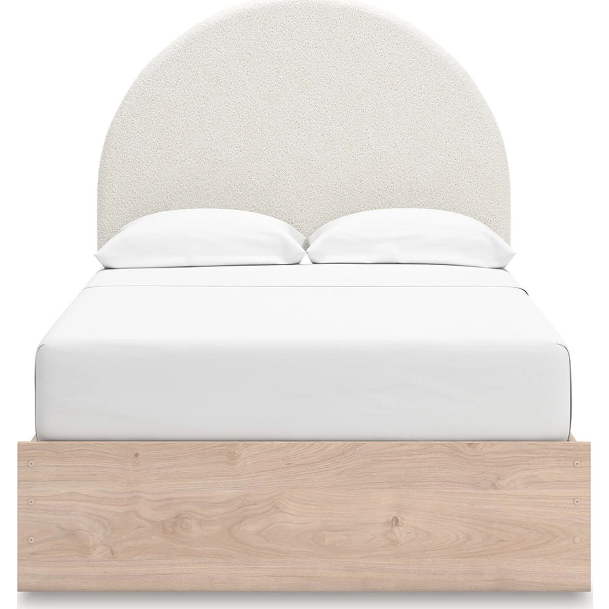 Arloster Platform Bed with 2 Drawer Storage - Tan/White - Image 19