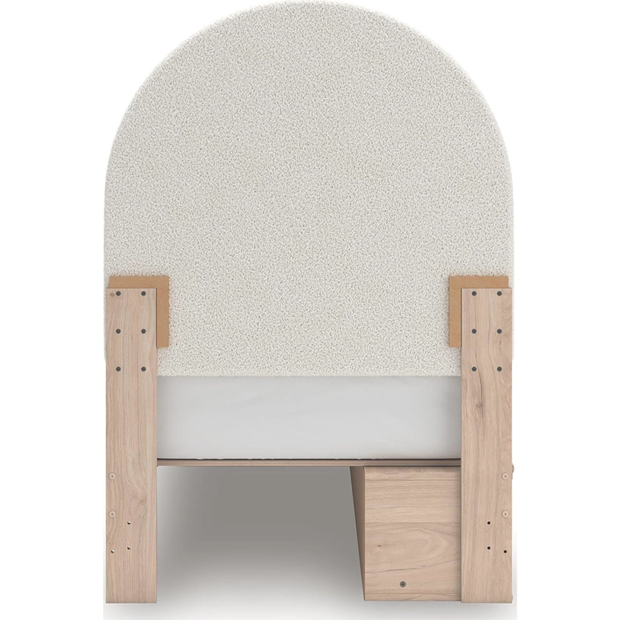 Arloster Platform Bed with 2 Drawer Storage - Tan/White - Image 6