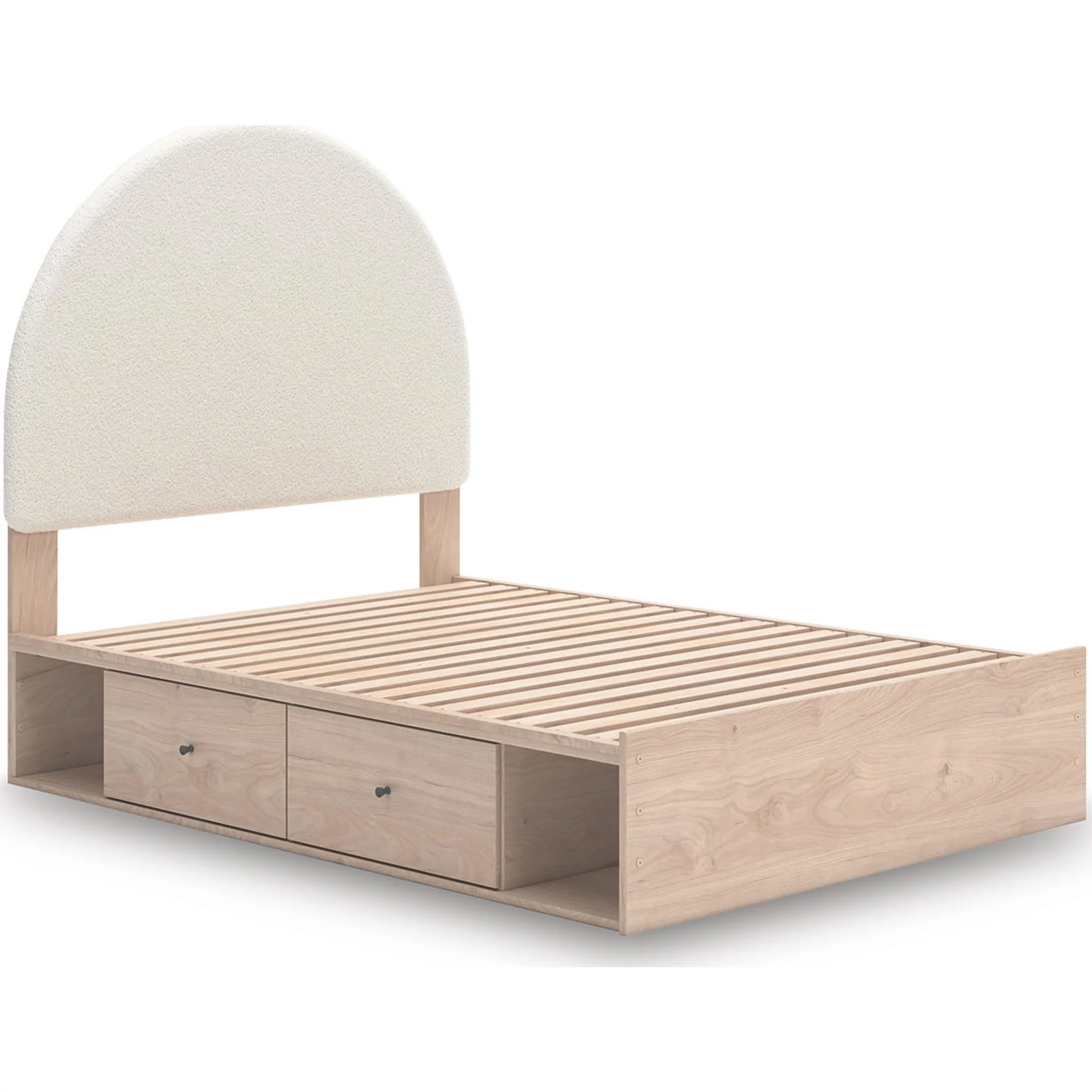 Arloster Platform Bed with 4 Drawer Storage - Tan/White - Image 36