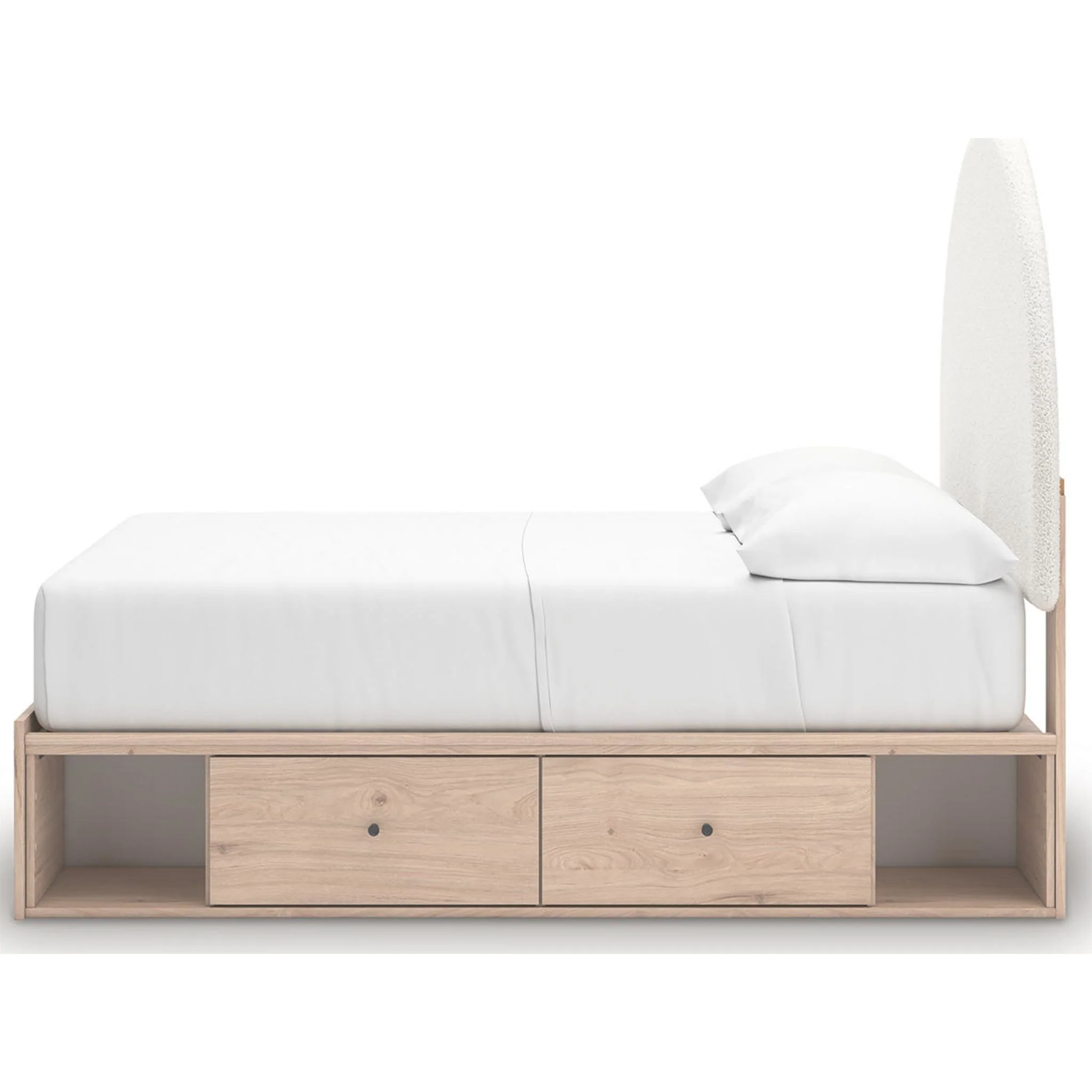 Arloster Platform Bed with 4 Drawer Storage - Tan/White - Image 41