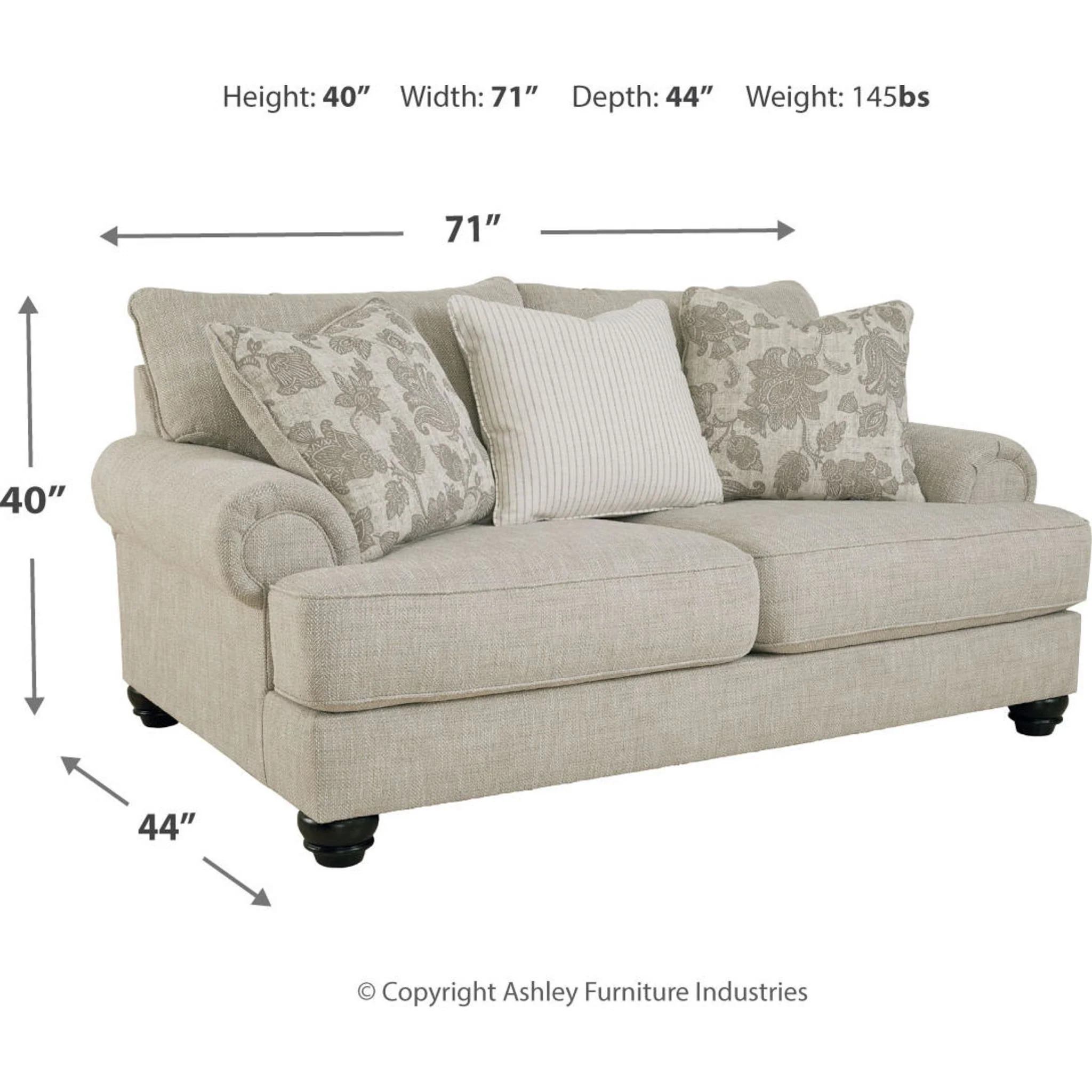Asanti Loveseat - Fog - Image 11