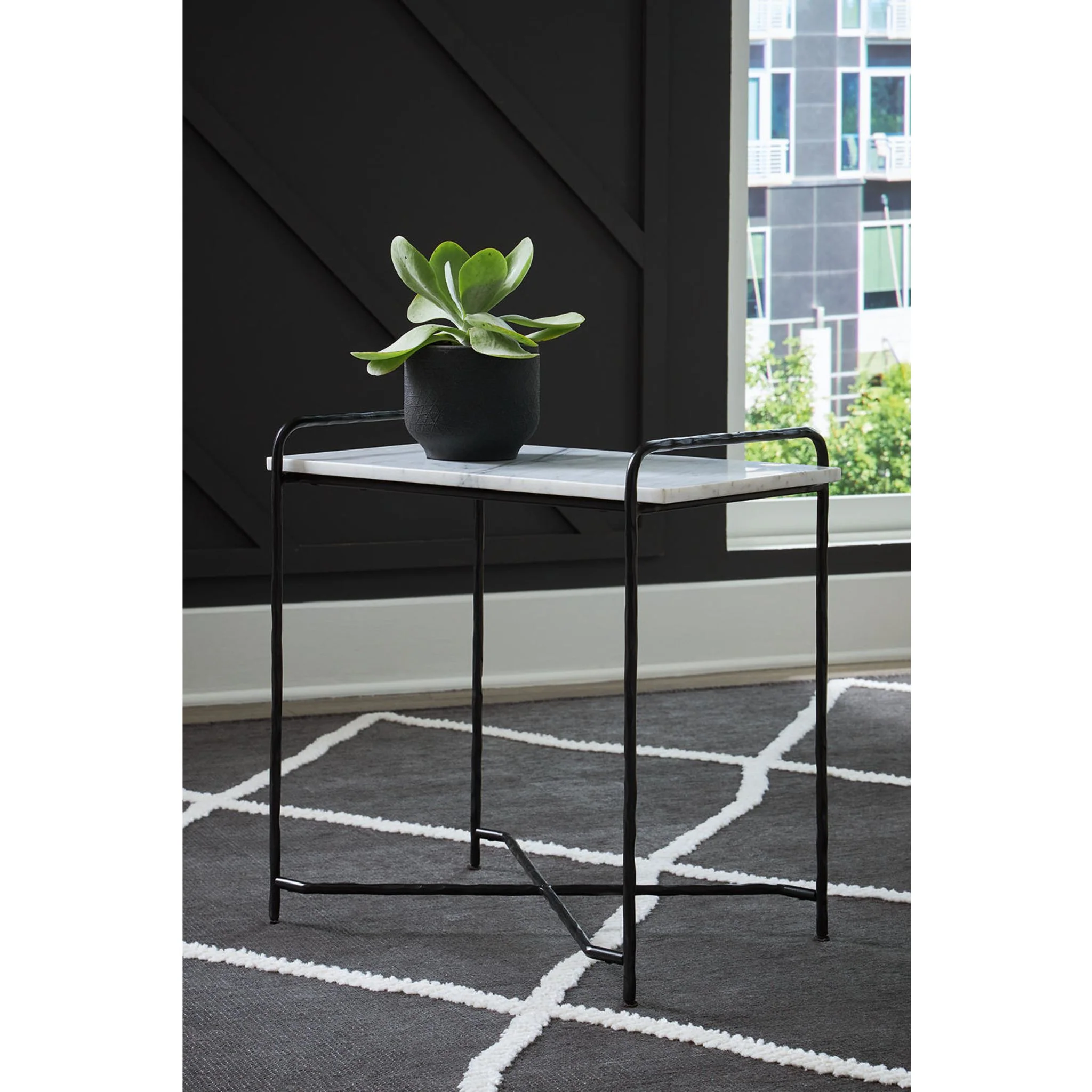 Ashber Accent Table - White/Black - Image 25
