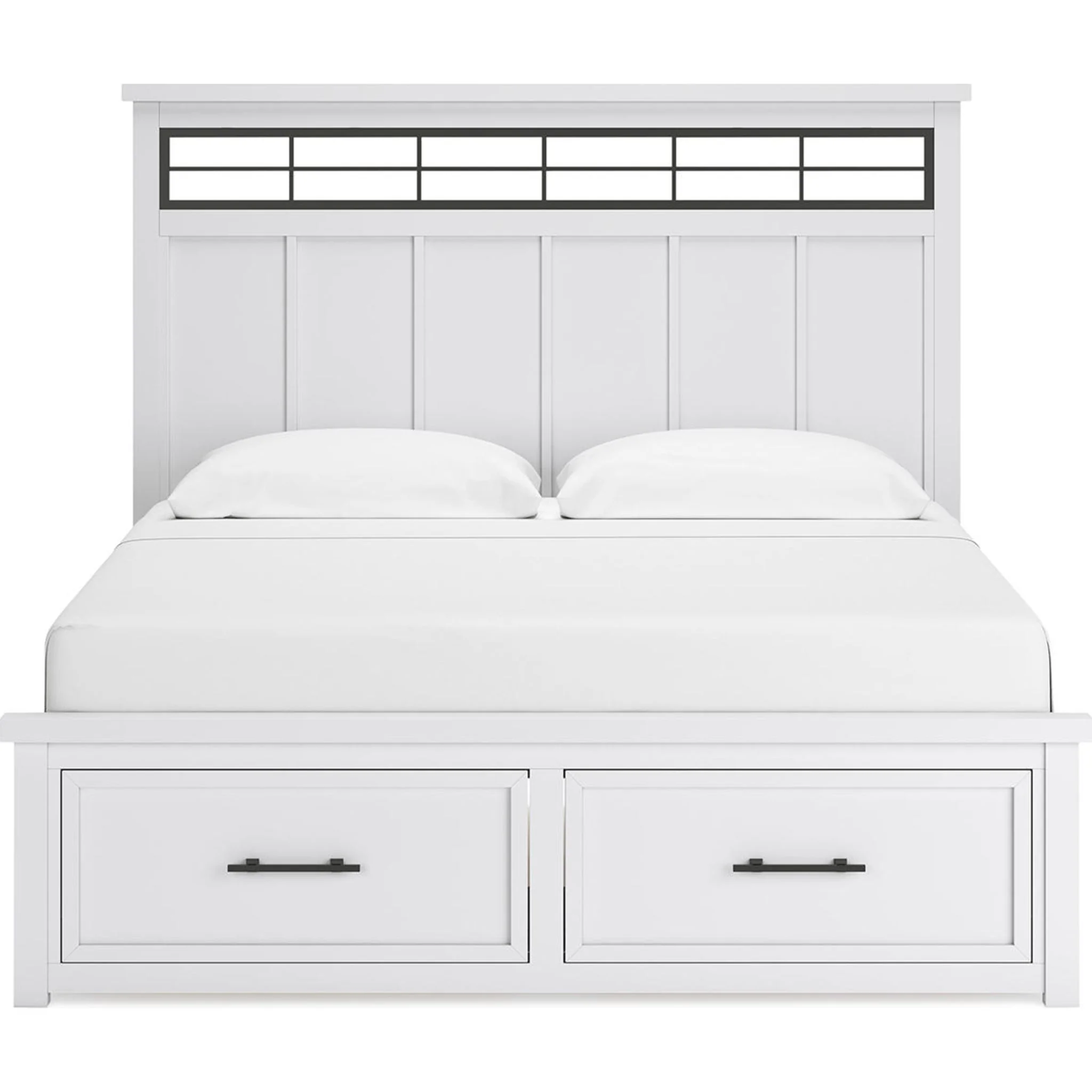 Ashbryn 6 Piece King Storage Bedroom - White/Natural - Image 14