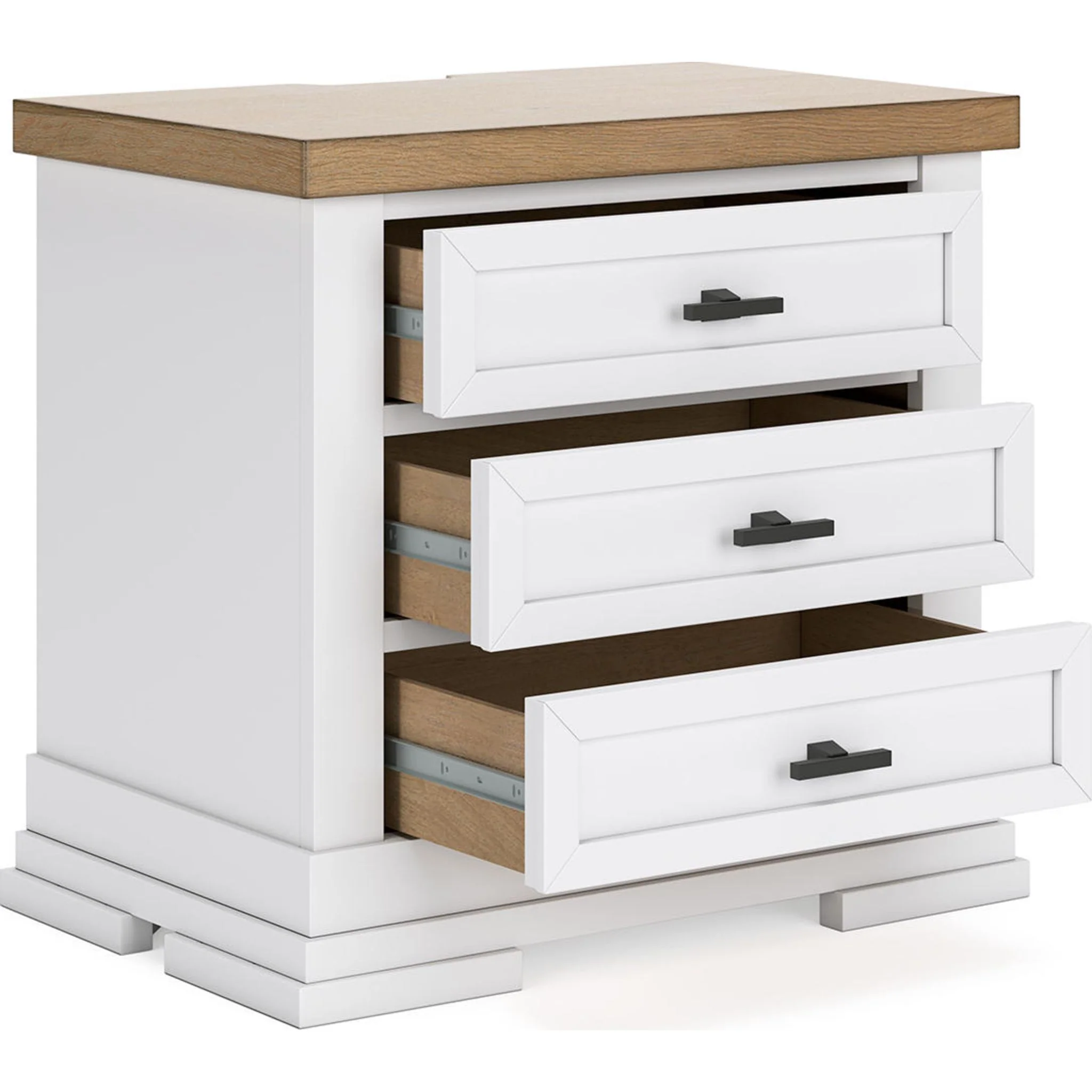 Ashbryn 6 Piece King Storage Bedroom - White/Natural - Image 19