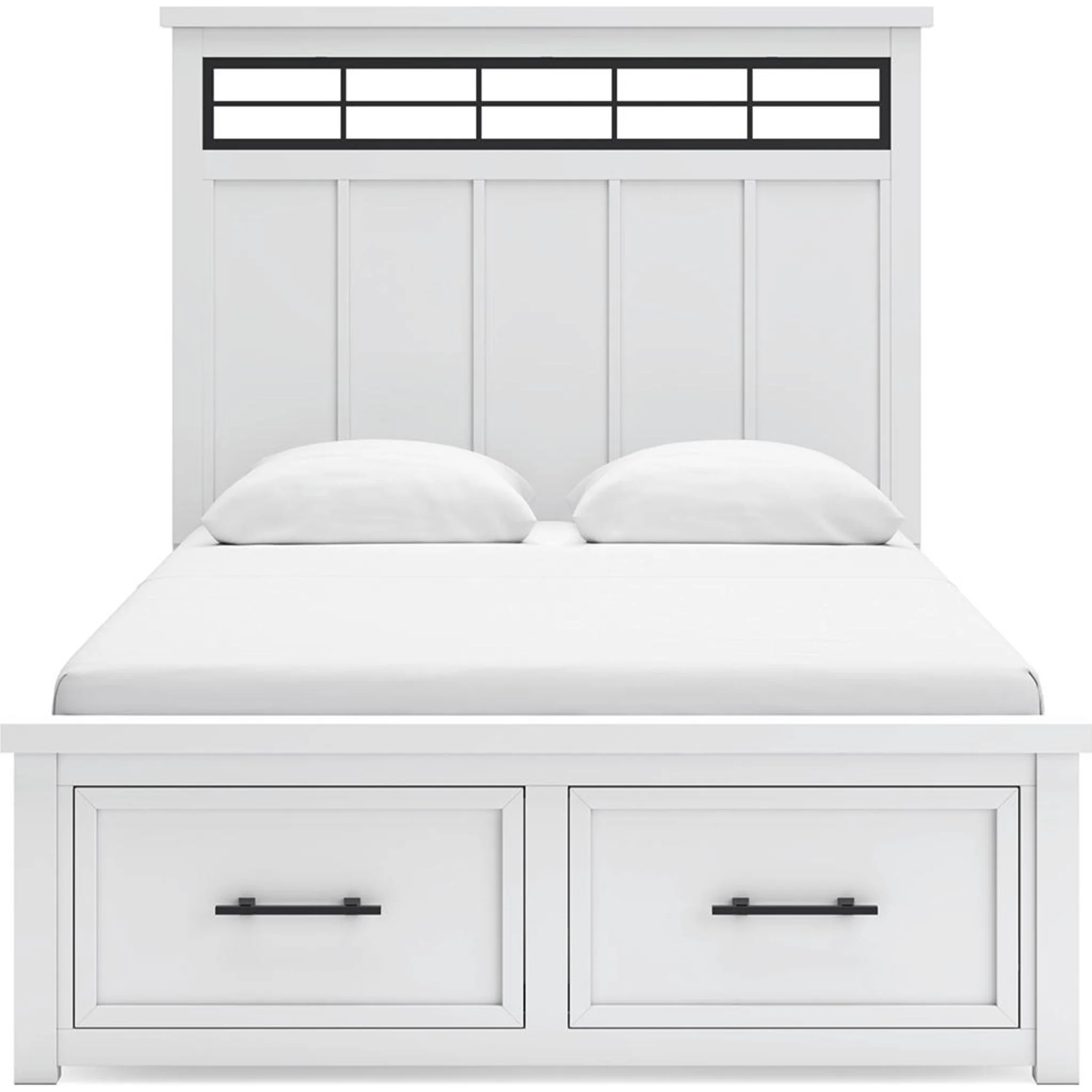 Ashbryn 6 Piece Queen Storage Bedroom - White/Natural - Image 14