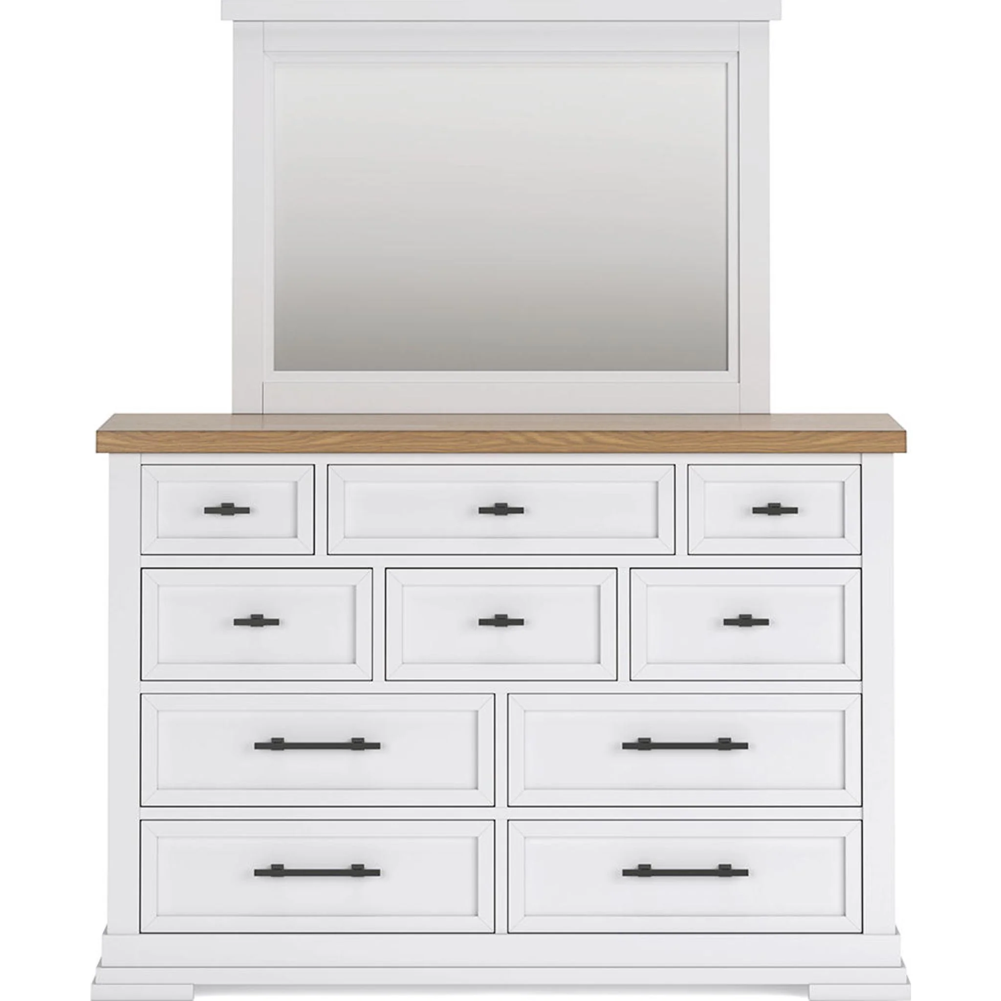 Ashbryn Dresser and Mirror - White/Natural - Image 3