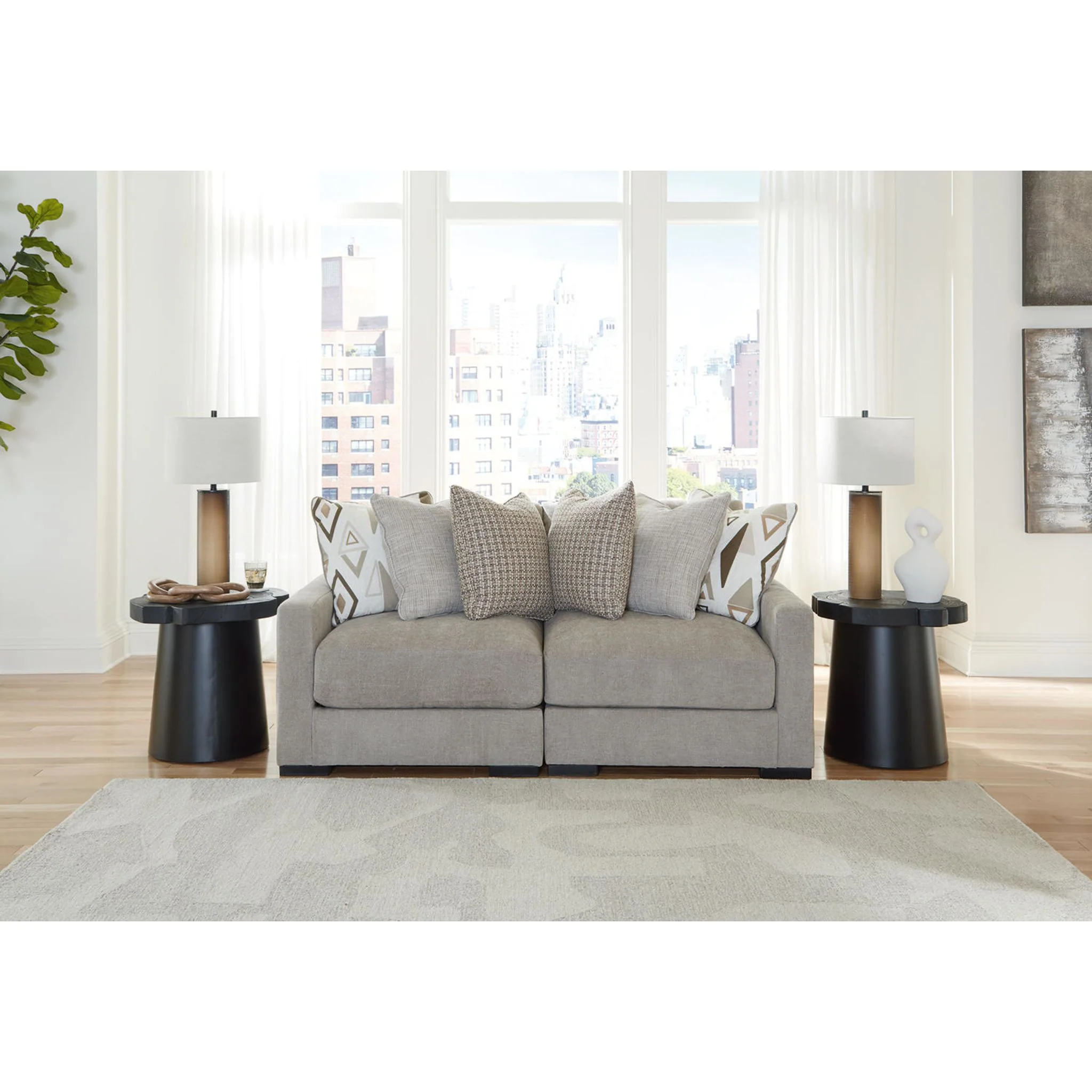 Aslan Court 2 Piece Sectional - Flax - Image 2