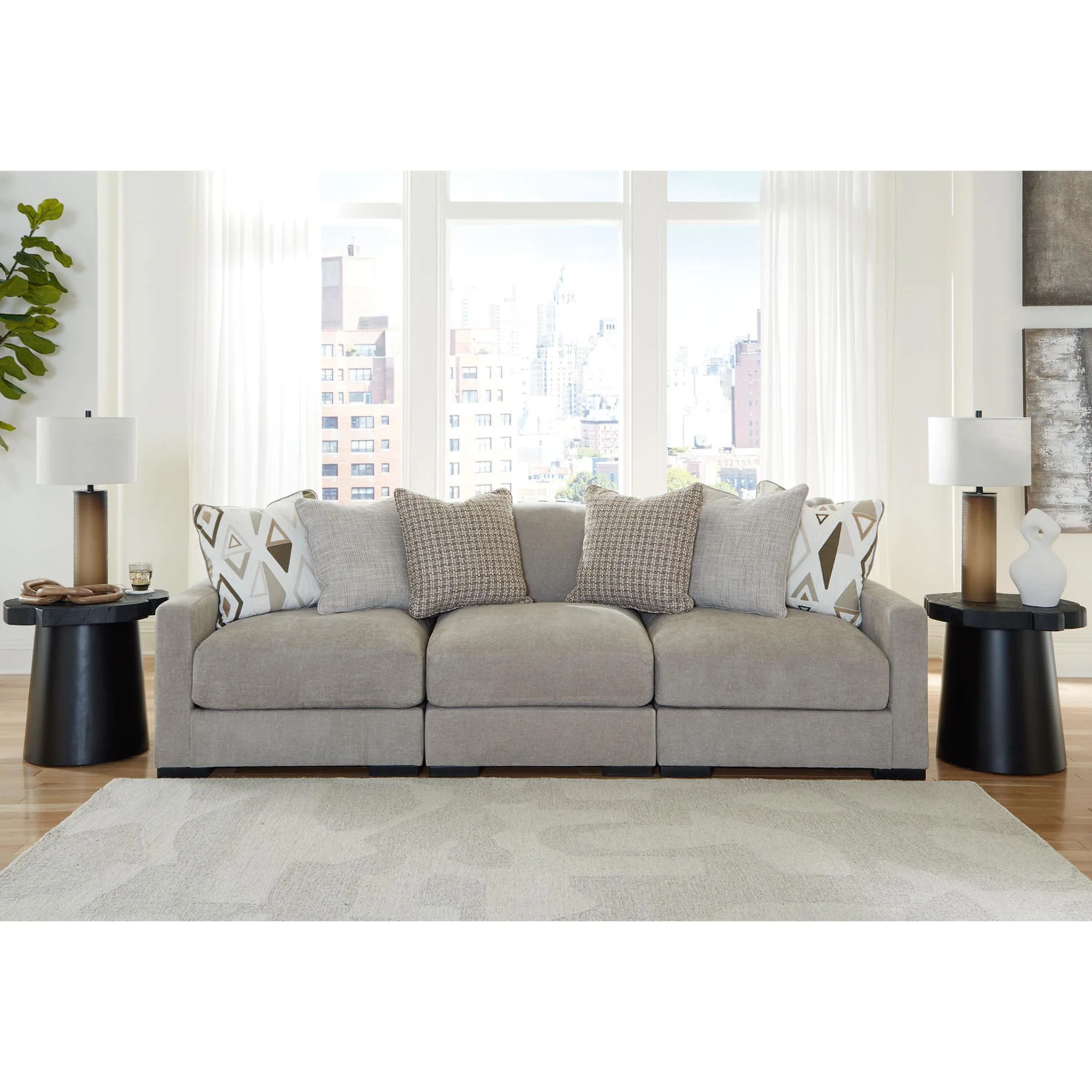 Aslan Court 3 Piece Sectional - Flax - Image 2