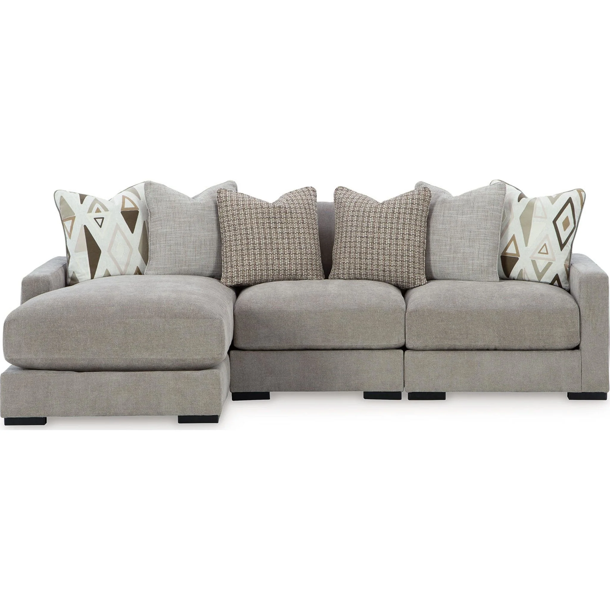 Aslan Court 3 Piece Sectional with Chaise - Image 4