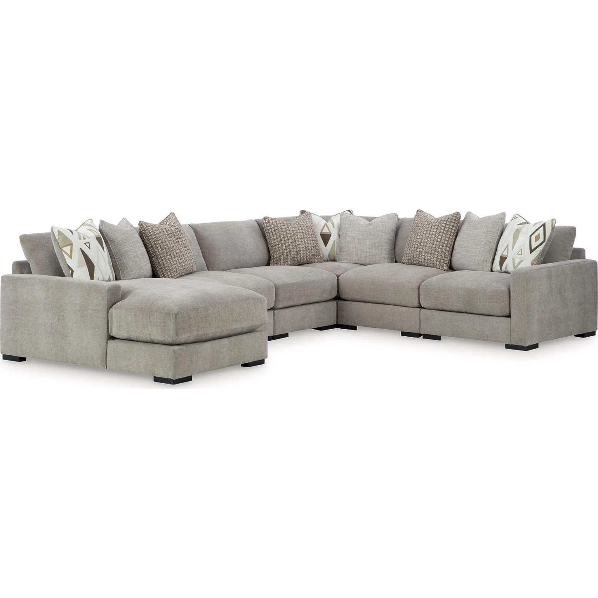 Aslan Court 6 Piece Sectional with Chaise - Image 7