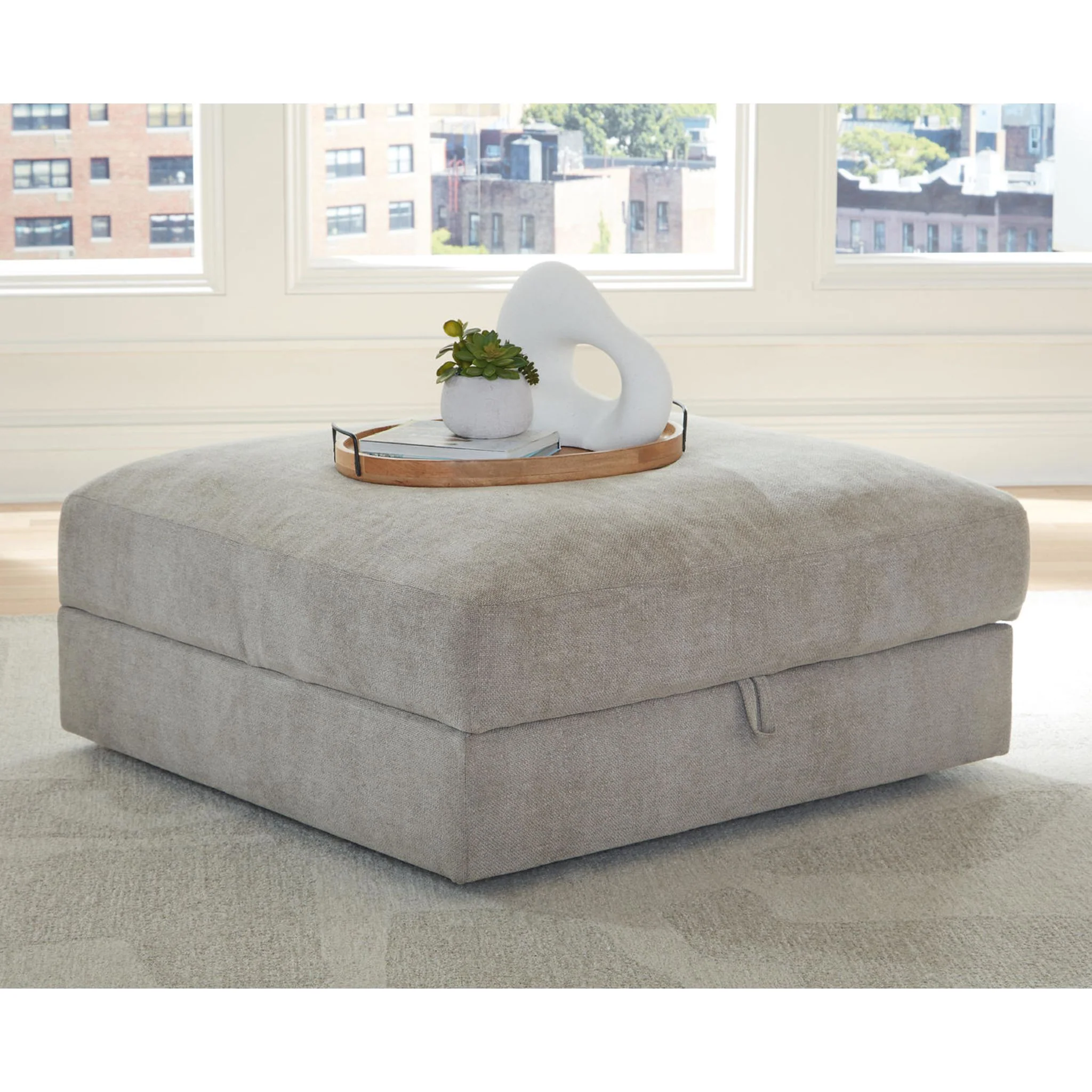 Aslan Court Storage Ottoman - Flax - Image 2
