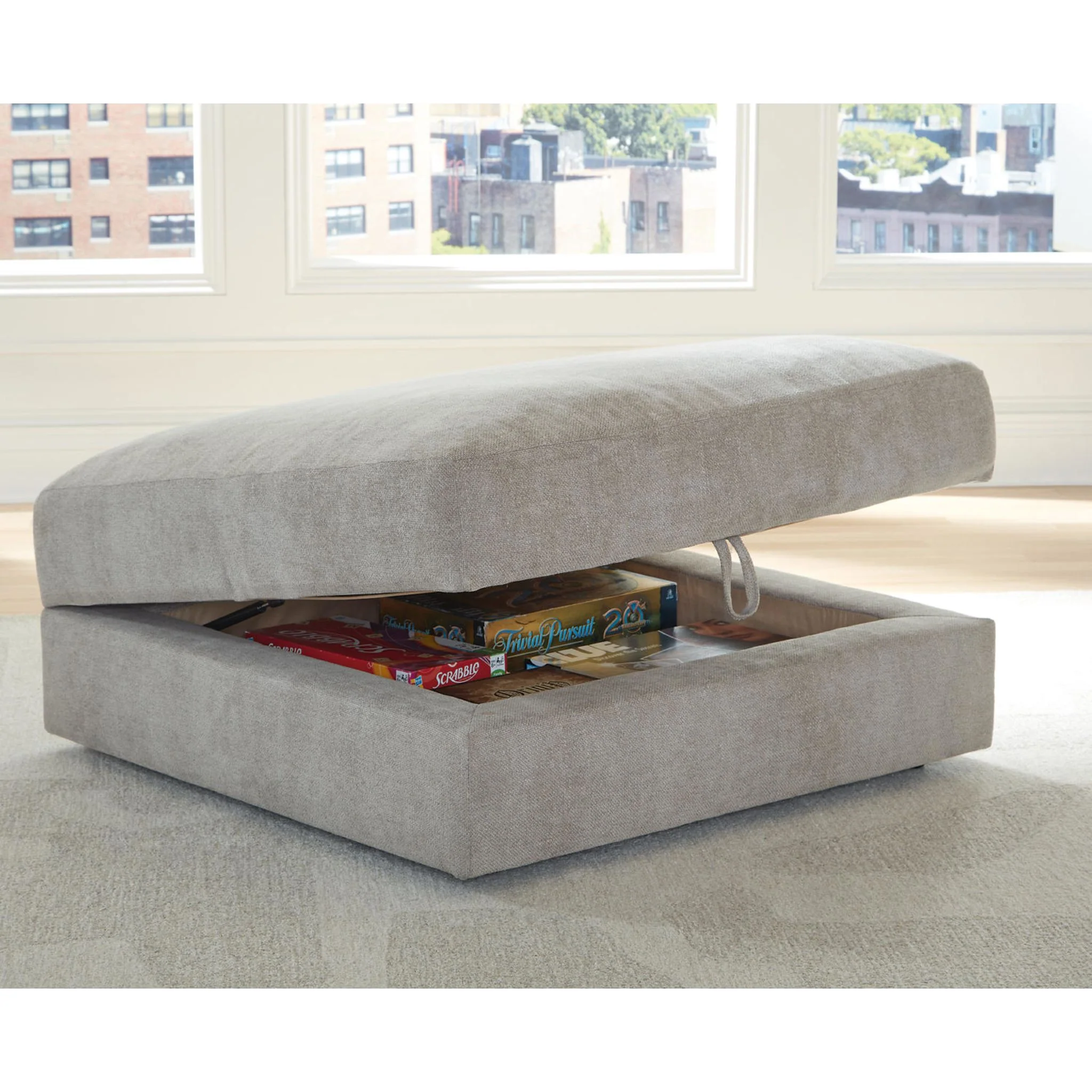 Aslan Court Storage Ottoman - Flax - Image 6