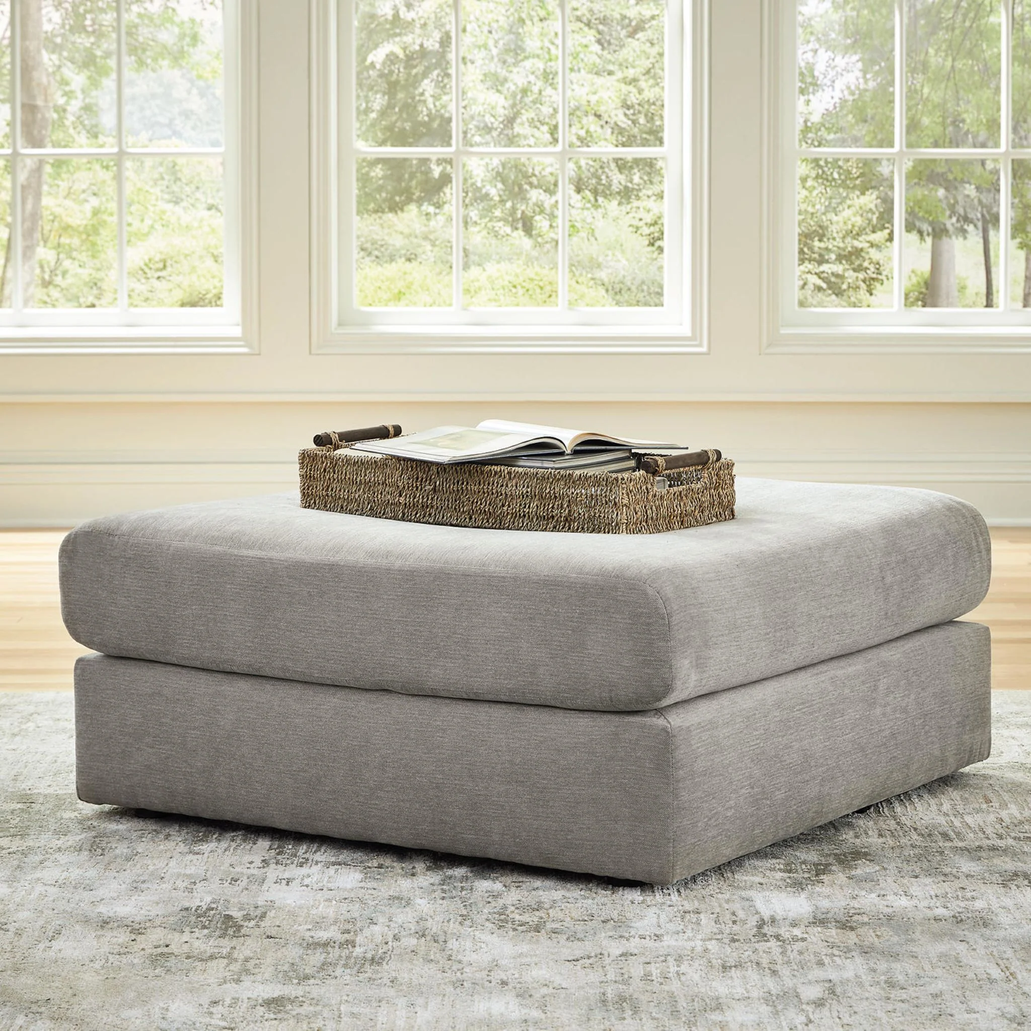 Avaliyah Oversized Accent Ottoman - Ash - Image 4
