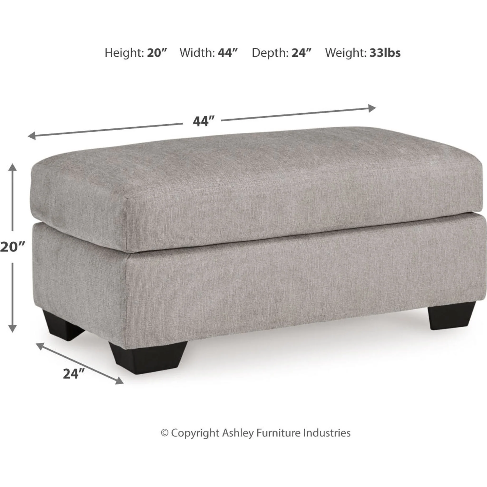 Avenal Park Ottoman - Flannel - Image 5