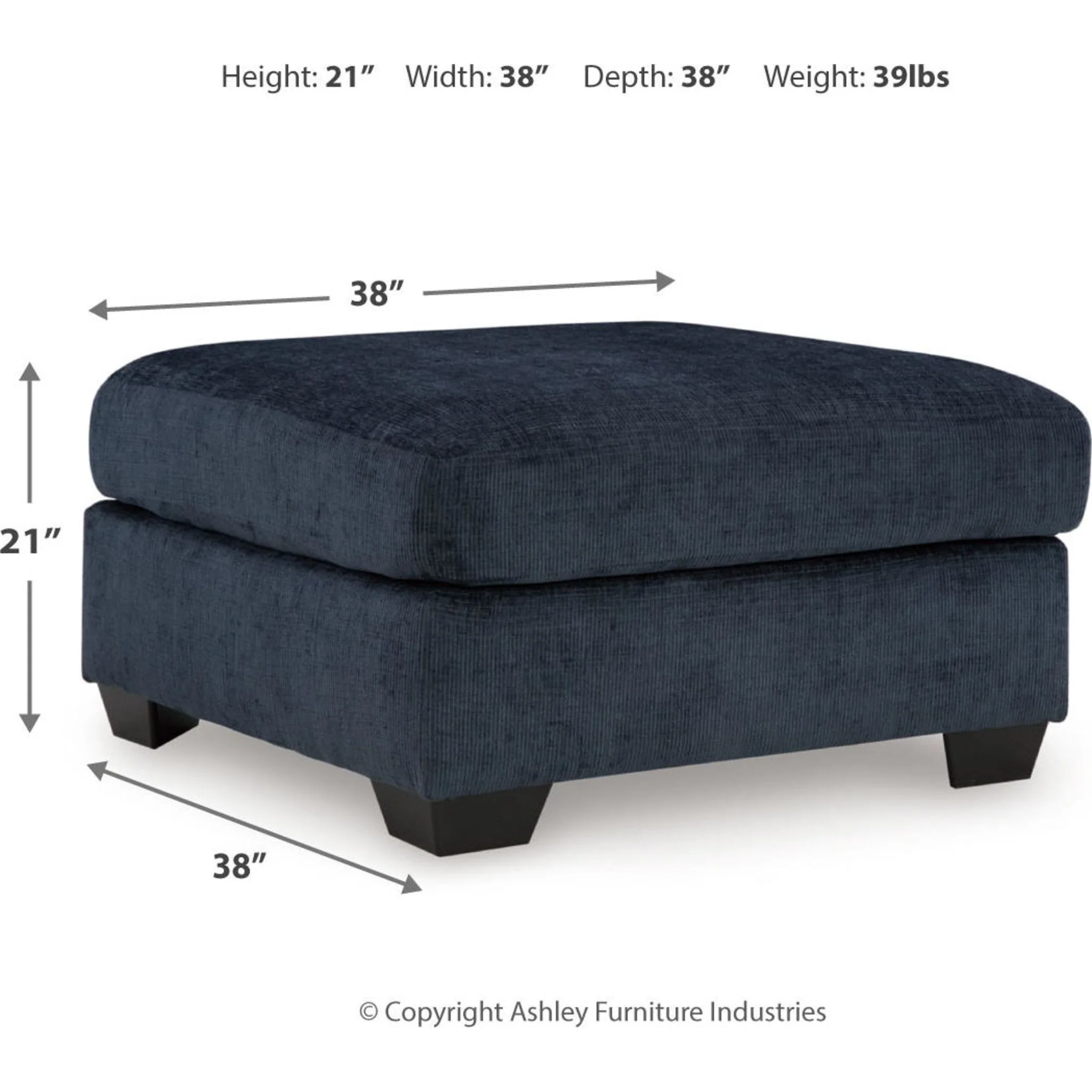 Aviemore Oversized Accent Ottoman - Image 19