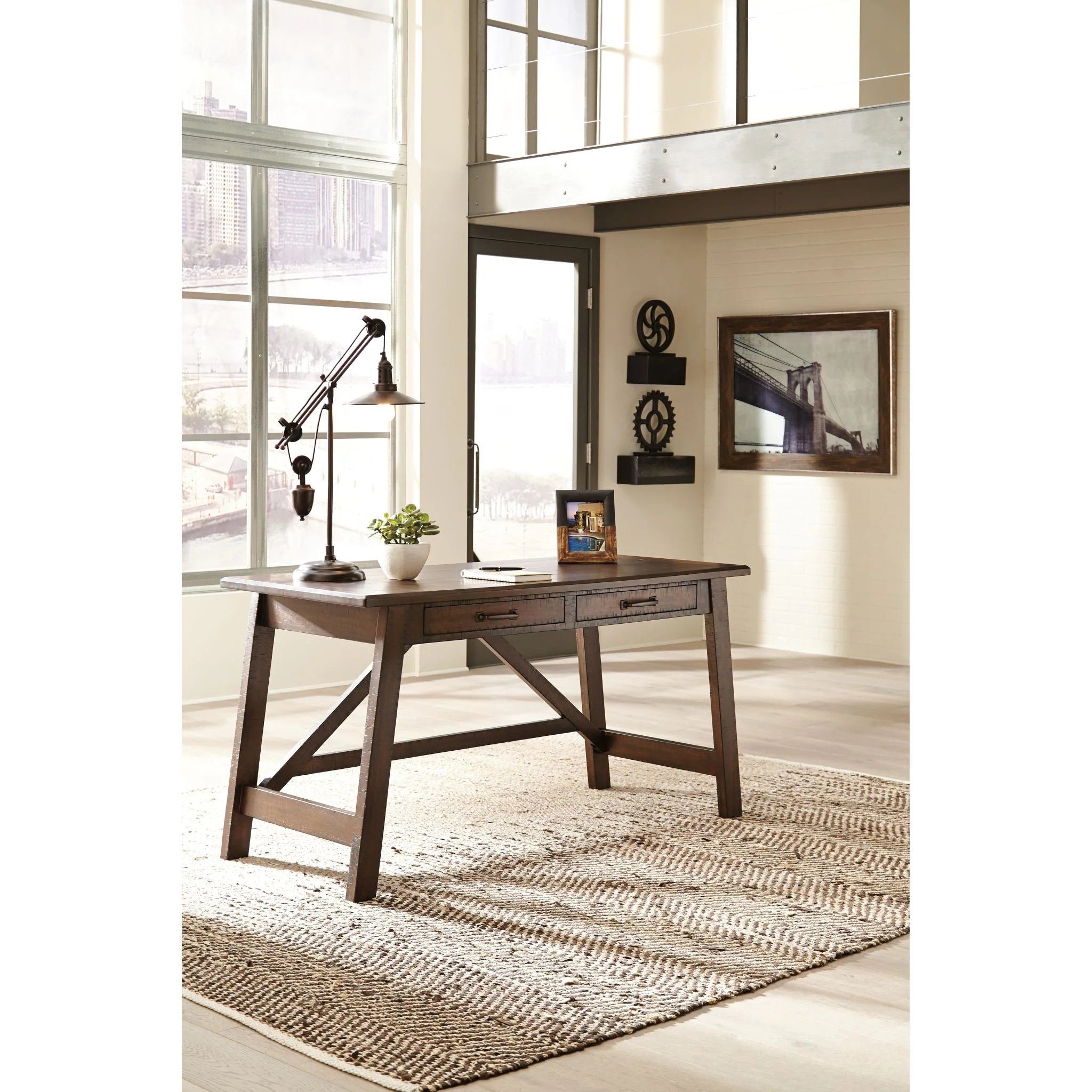 Baldridge Desk - Rustic Brown - Image 3
