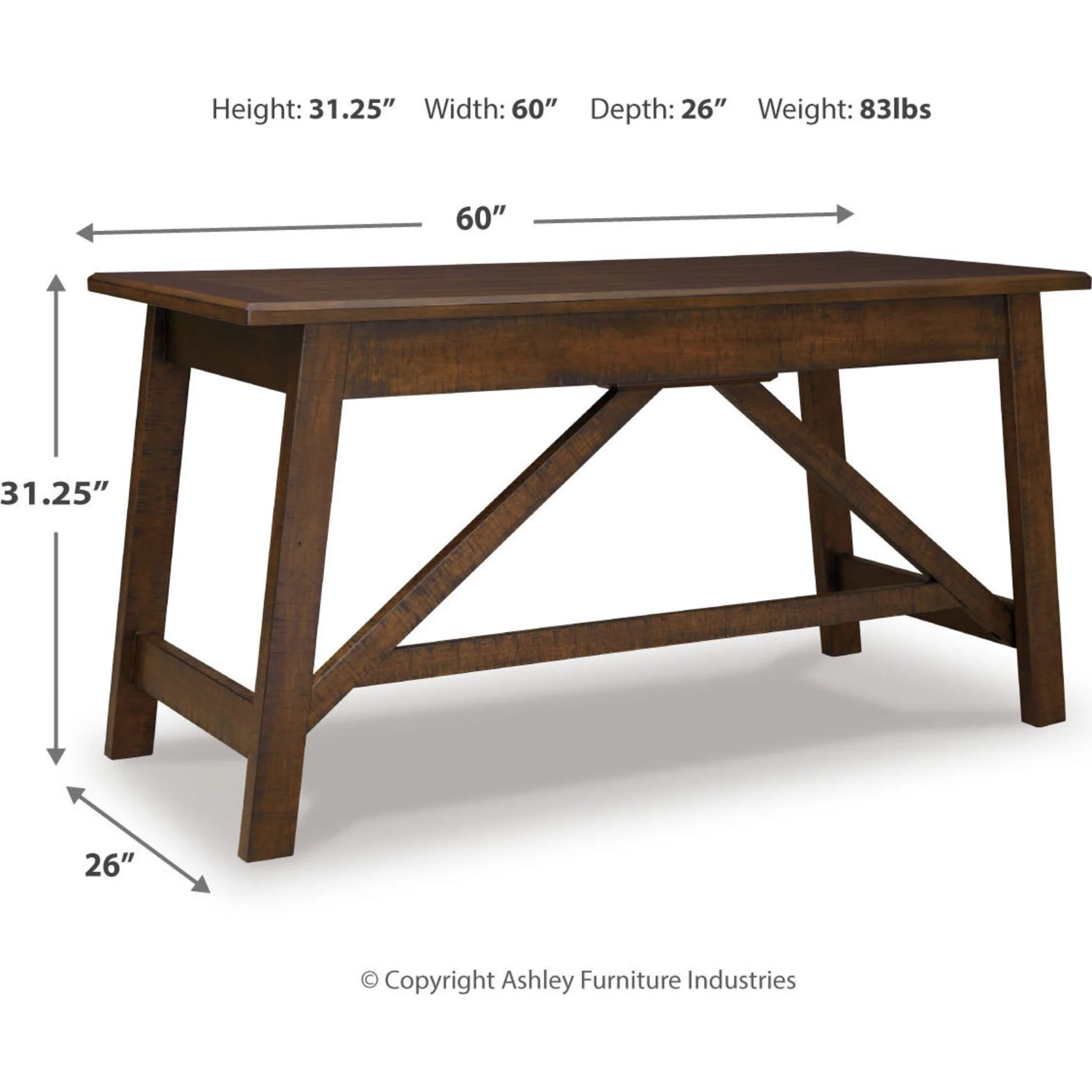 Baldridge Desk - Rustic Brown - Image 40