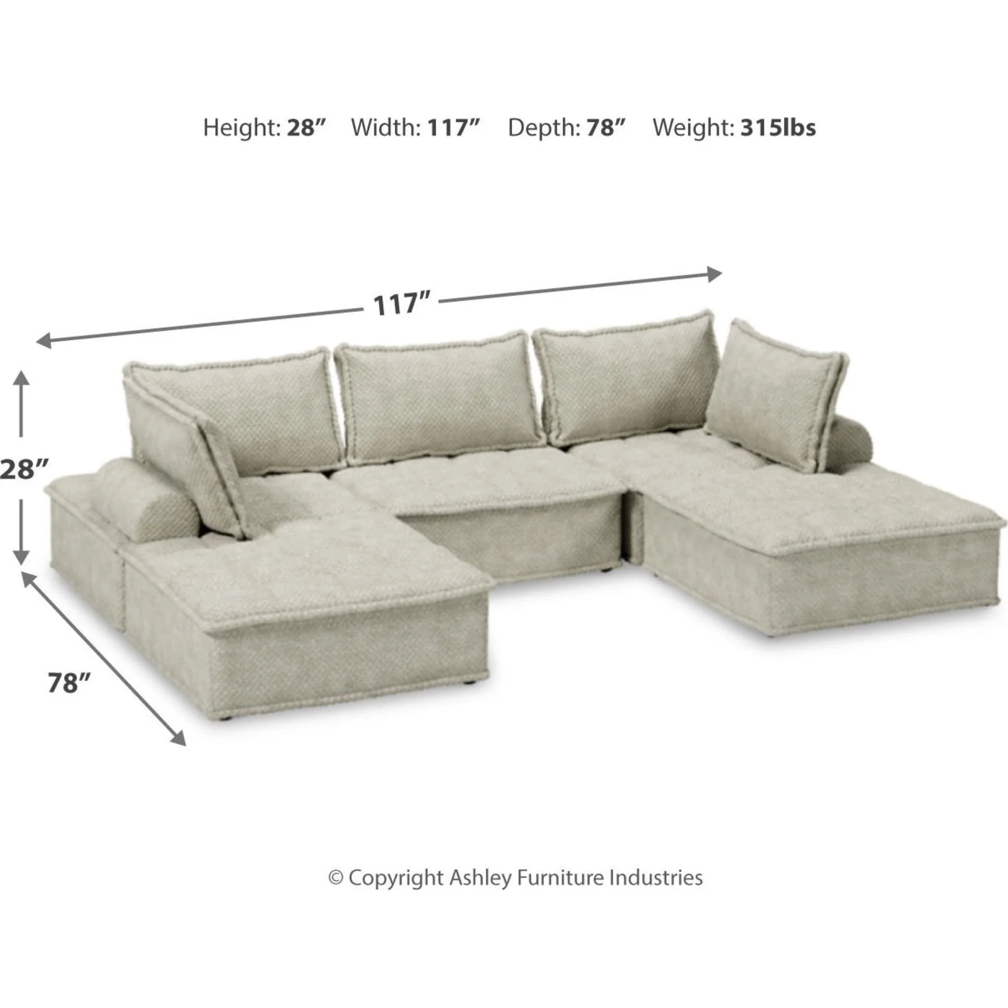 Bales 5 Piece Modular Sectional - Image 66