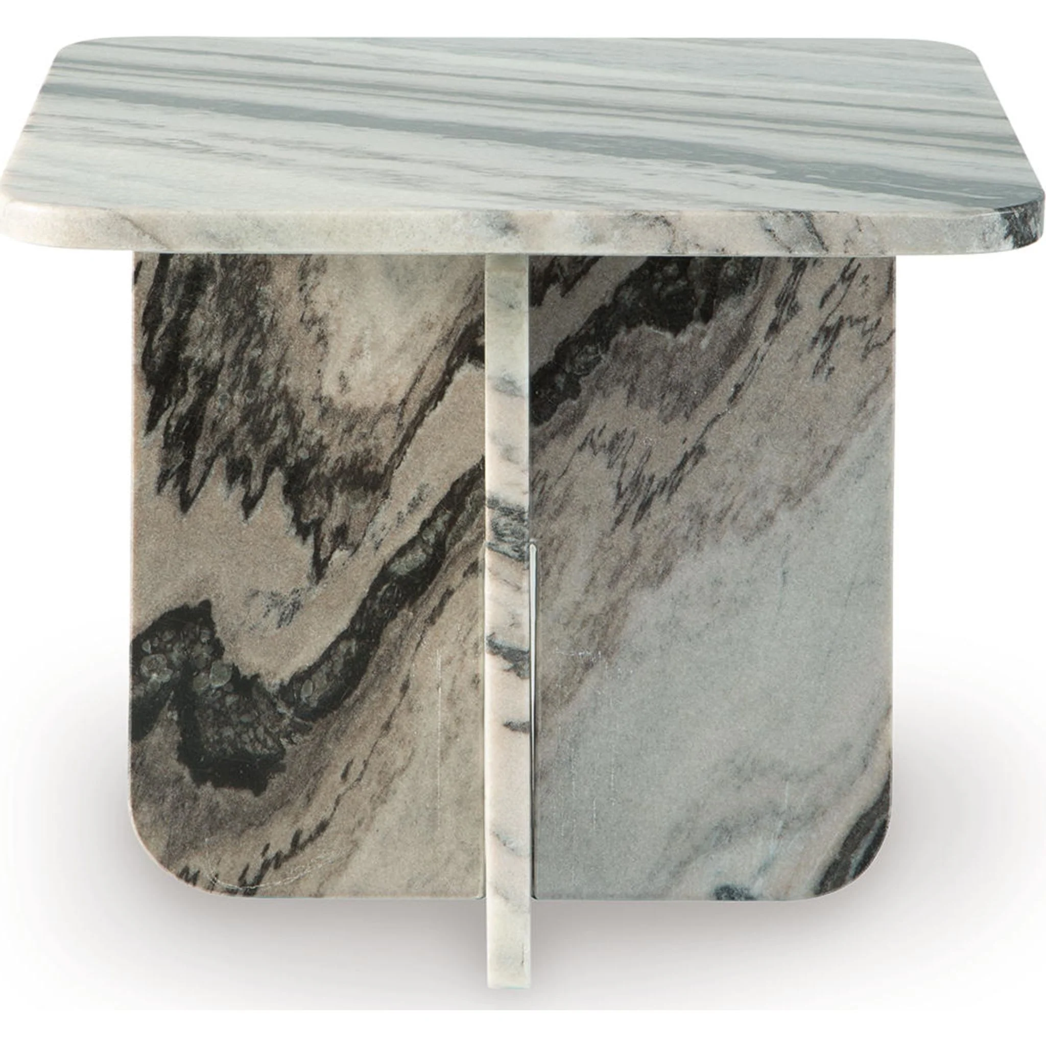 Baretton Accent Table - Black/White/Taupe - Image 5