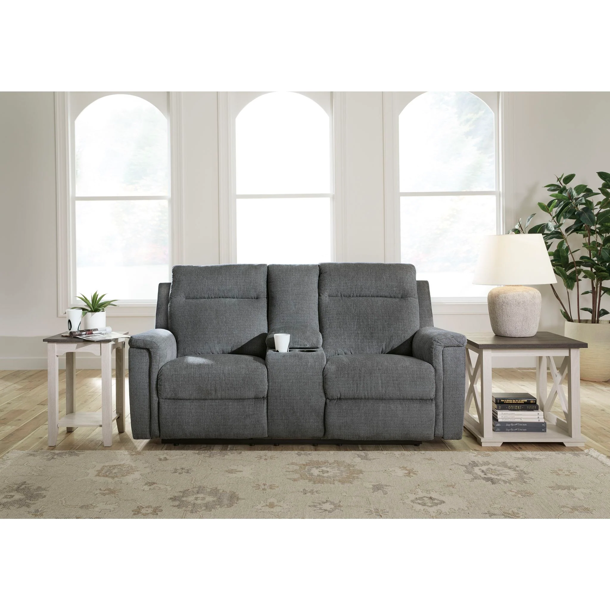 Barnsana Power Reclining Loveseat with Console - Image 19