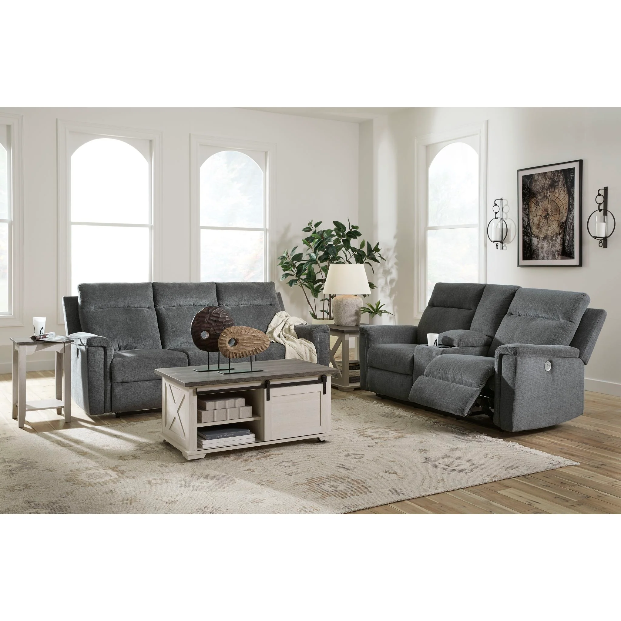 Barnsana Power Reclining Loveseat with Console - Image 20