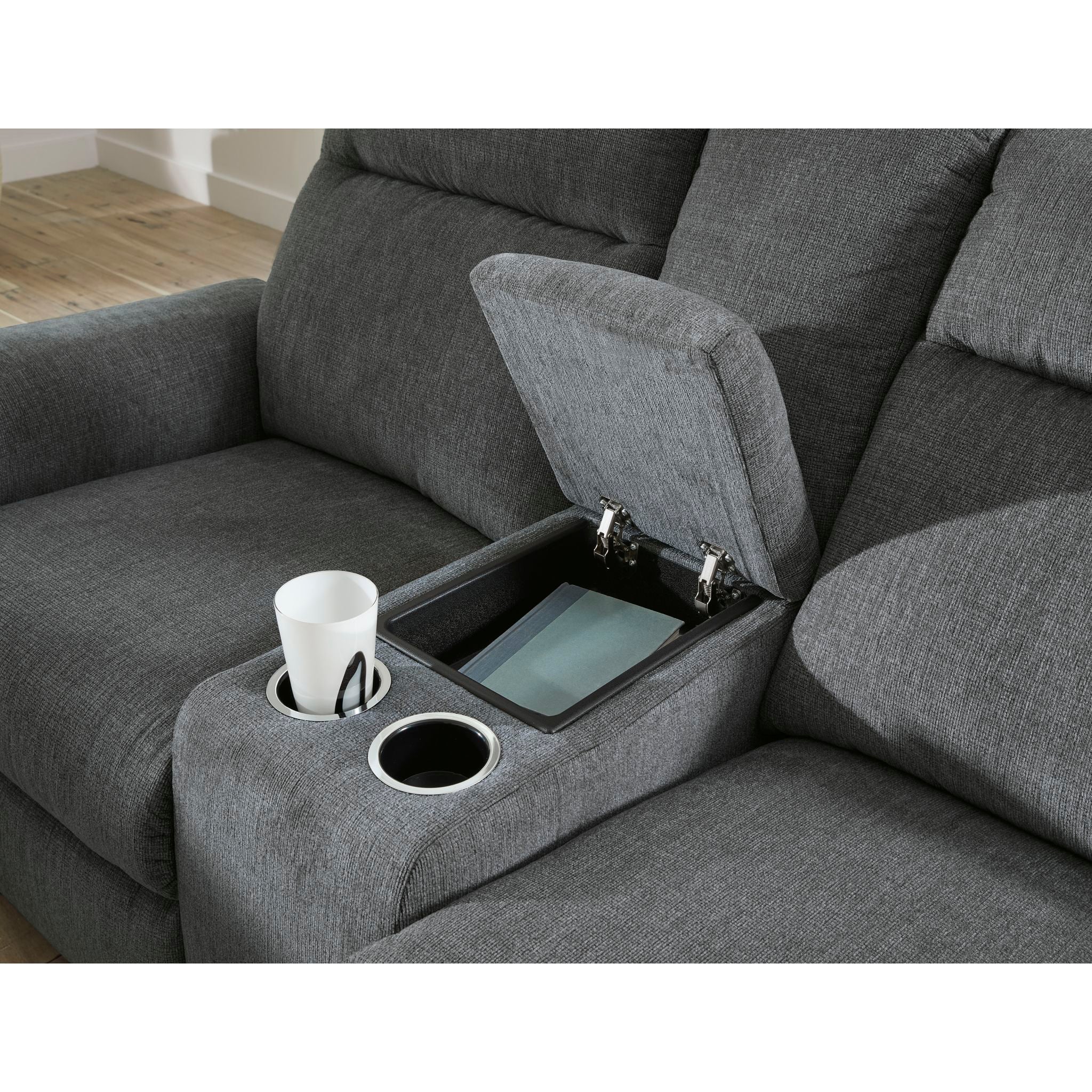 Barnsana Power Reclining Loveseat with Console - Image 25