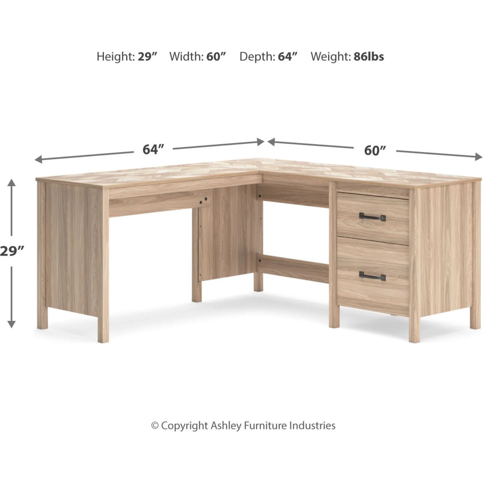 Battelle Desk - Tan - Image 9