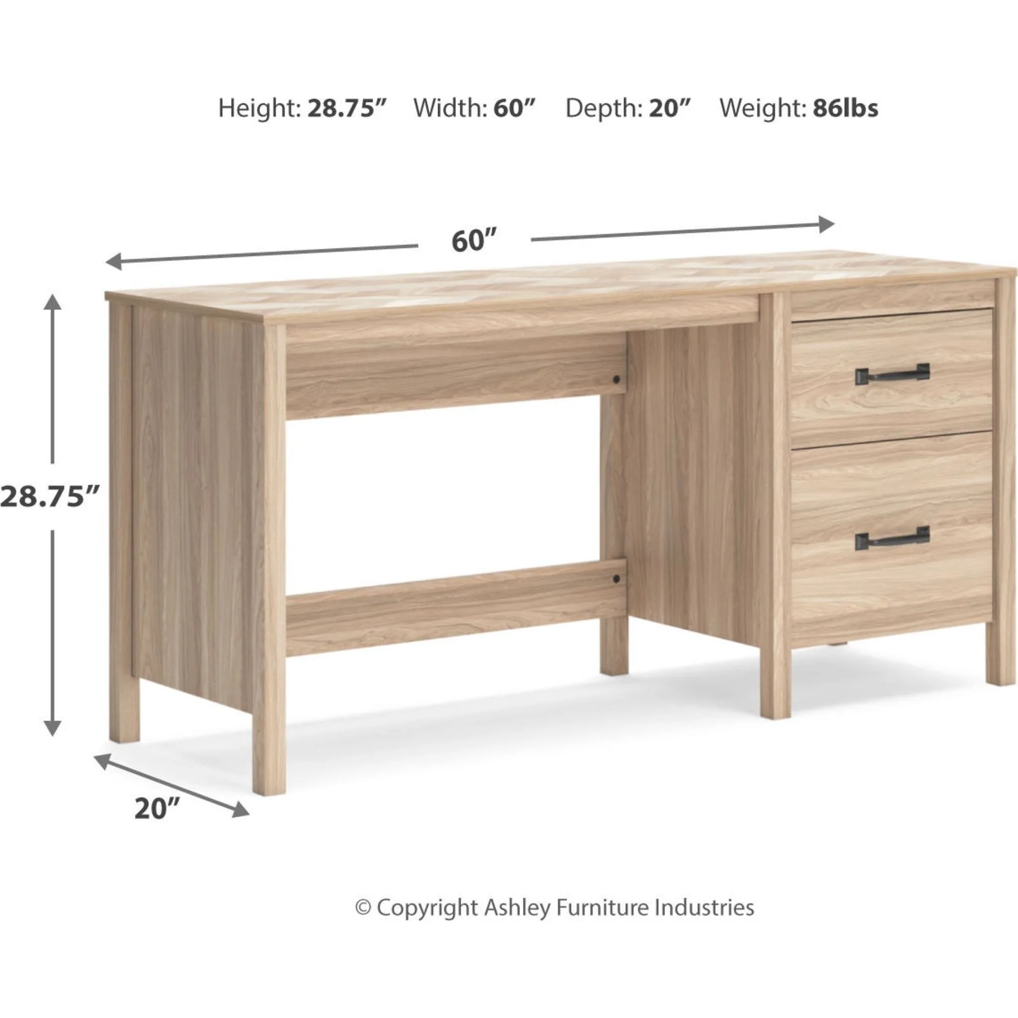 Battelle Desk - Tan - Image 5