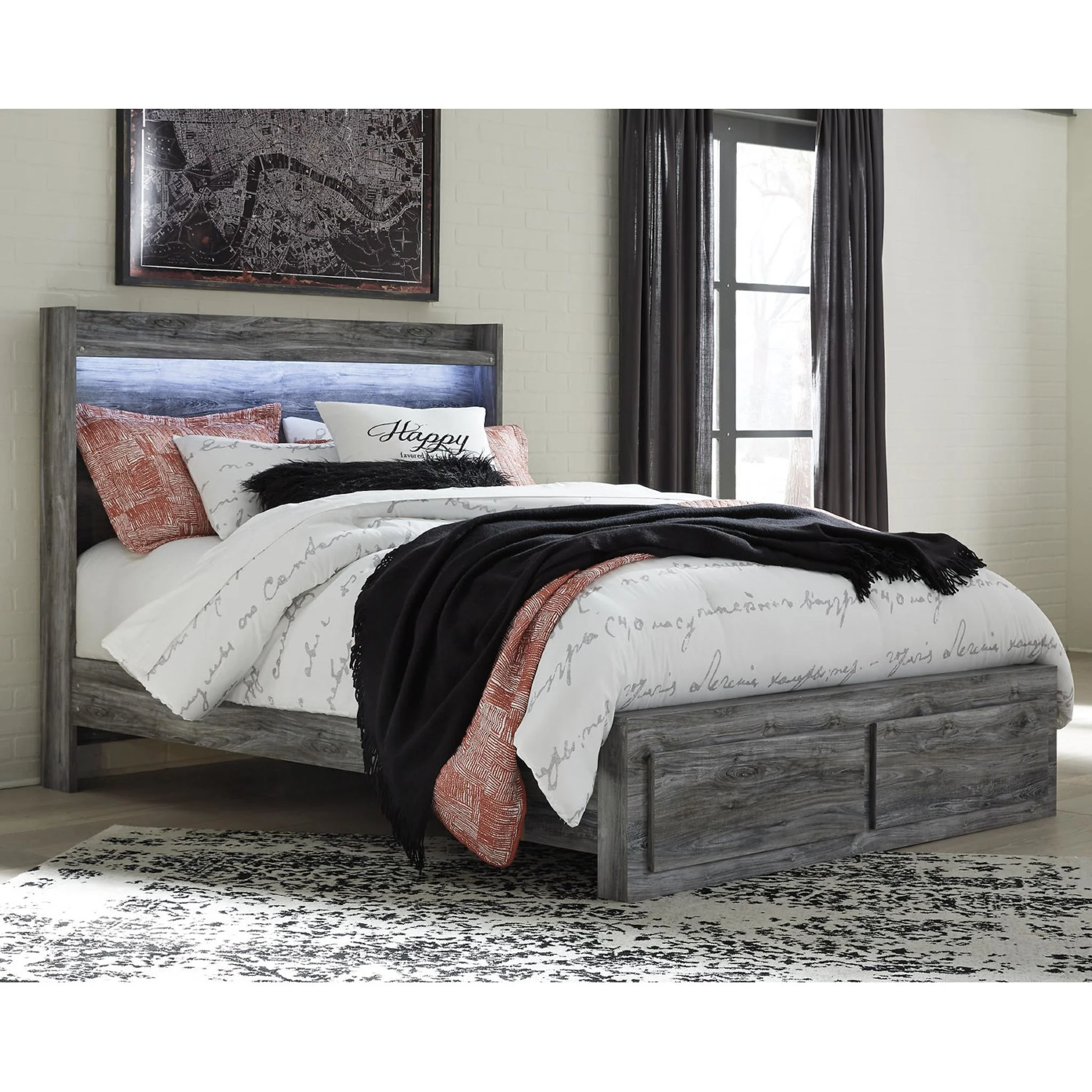 Baystorm 6 Piece Queen Bedroom - Gray - Image 6