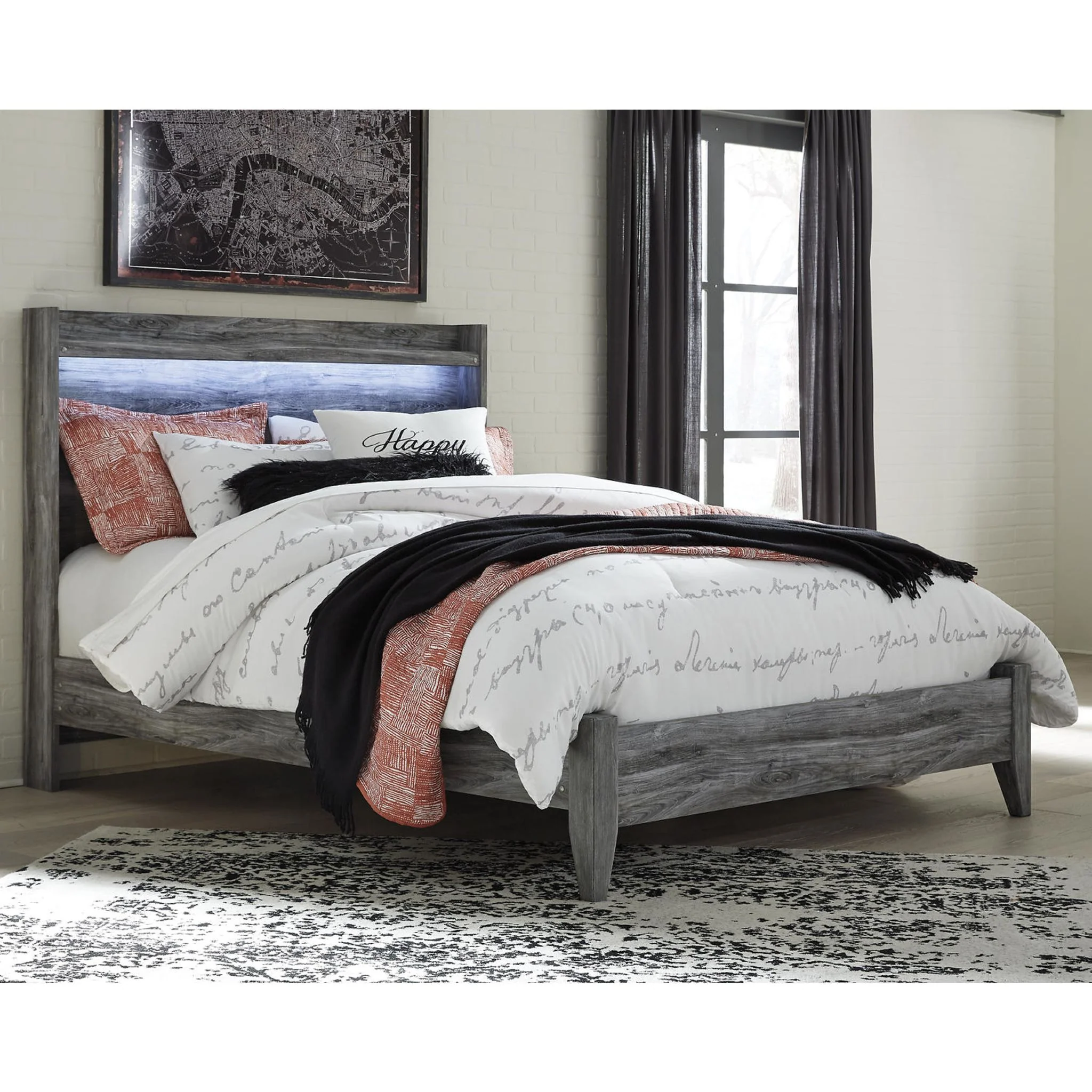Baystorm 6 Piece Queen Panel Bedroom - Gray - Image 6