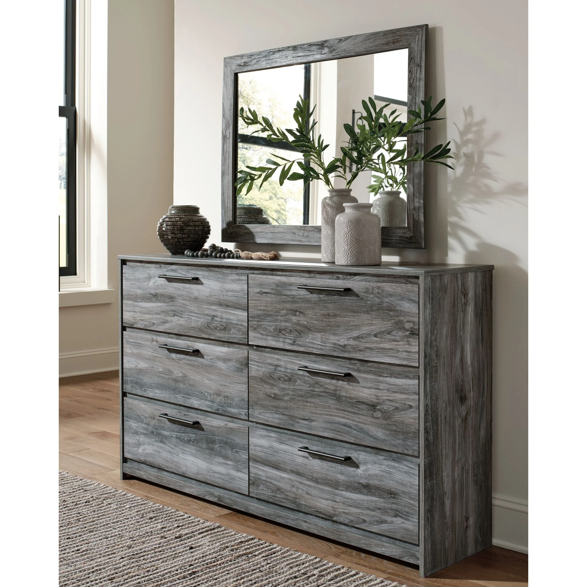 Baystorm Dresser and Mirror - Gray - Image 2