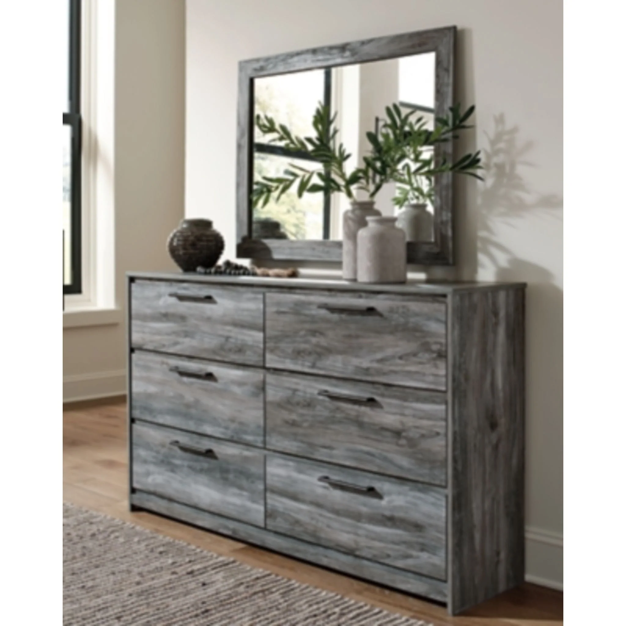 Baystorm Dresser and Mirror - Gray - Image 9