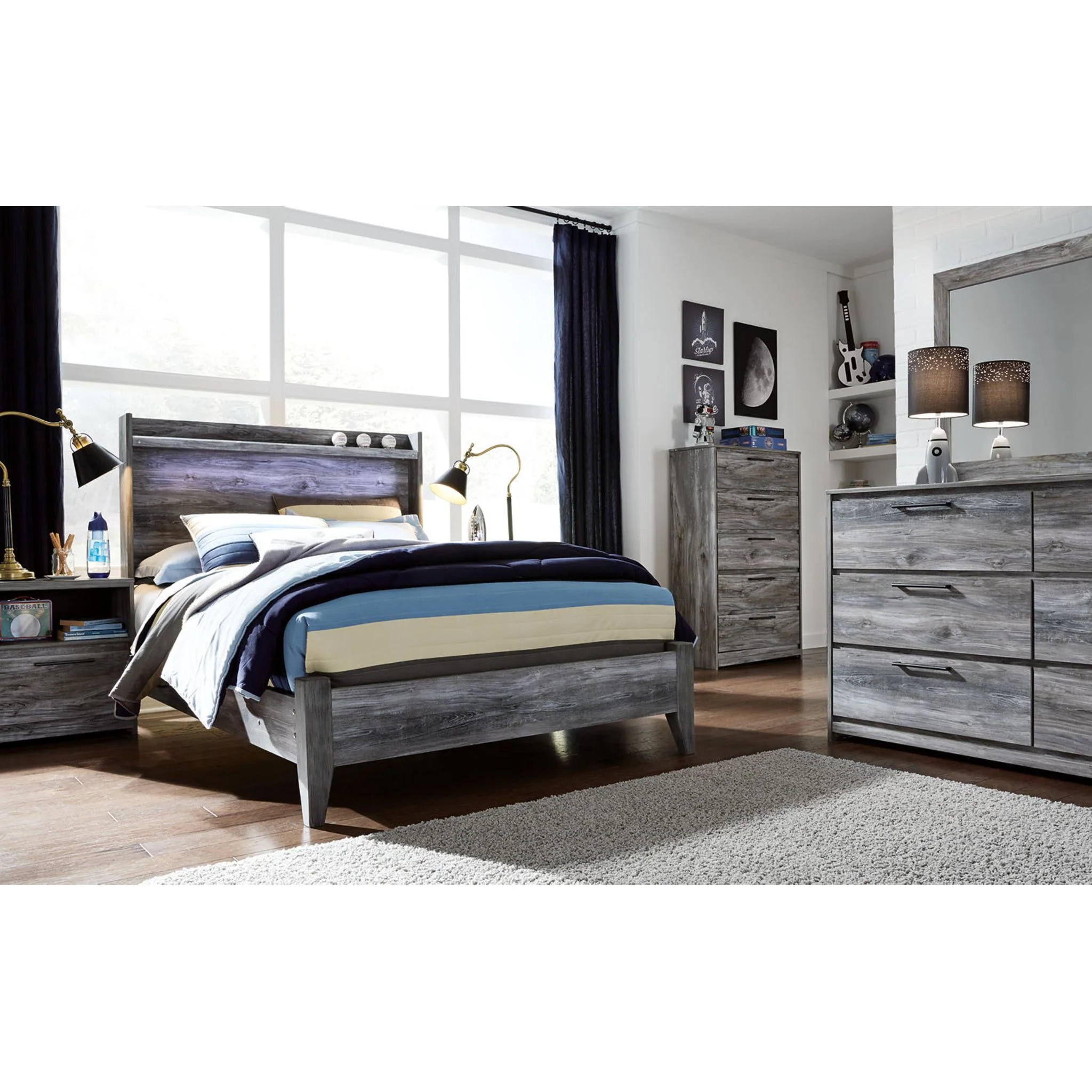 Baystorm Full Panel Bed - Gray - Image 15