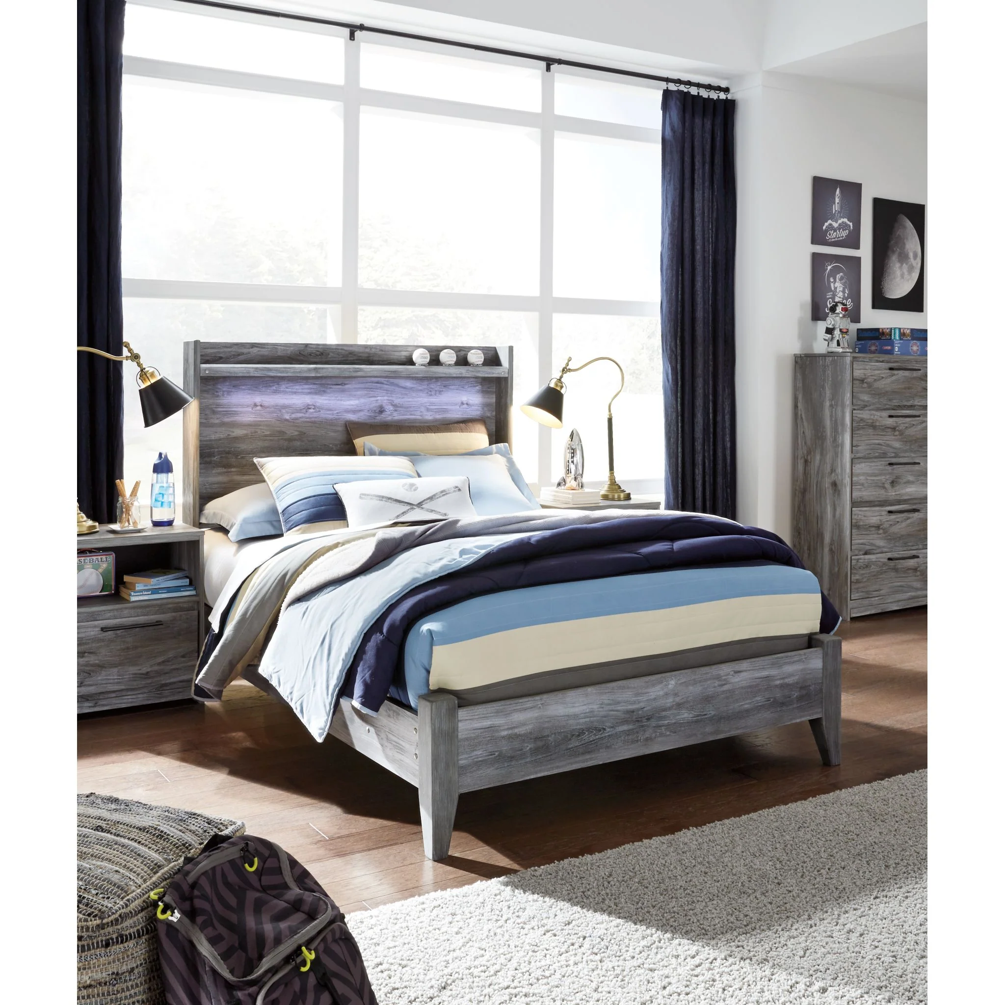Baystorm Full Panel Bed - Gray - Image 2