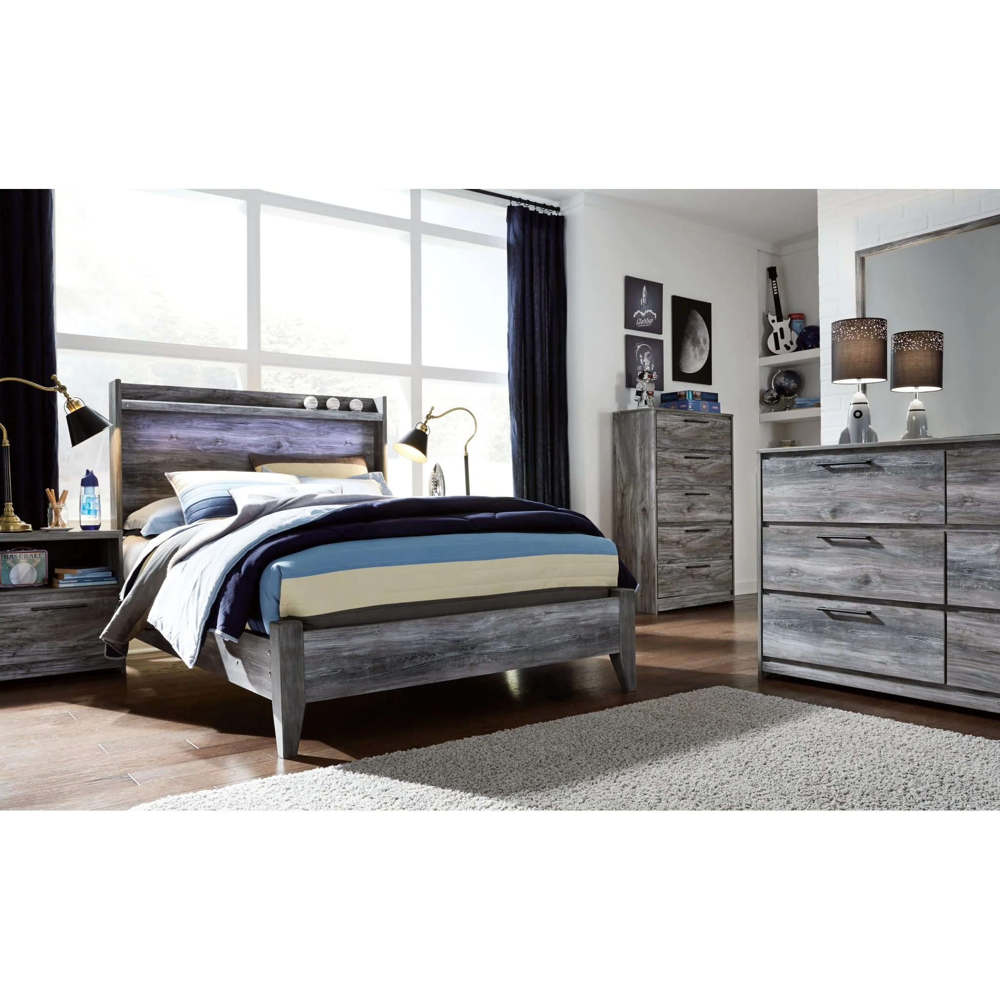 Baystorm Full Panel Bed - Gray - Image 6