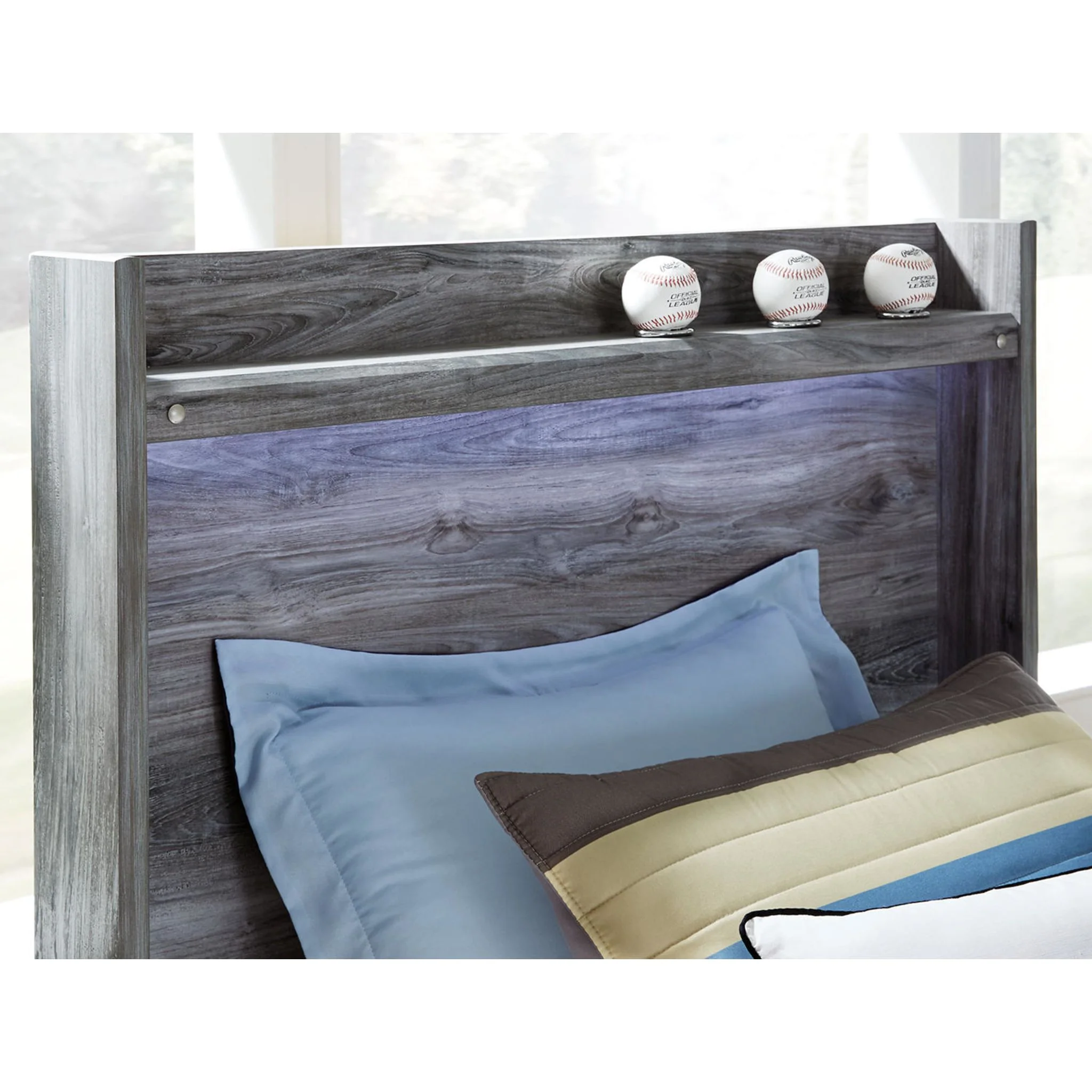 Baystorm Full Storage Bed - Gray - Image 3