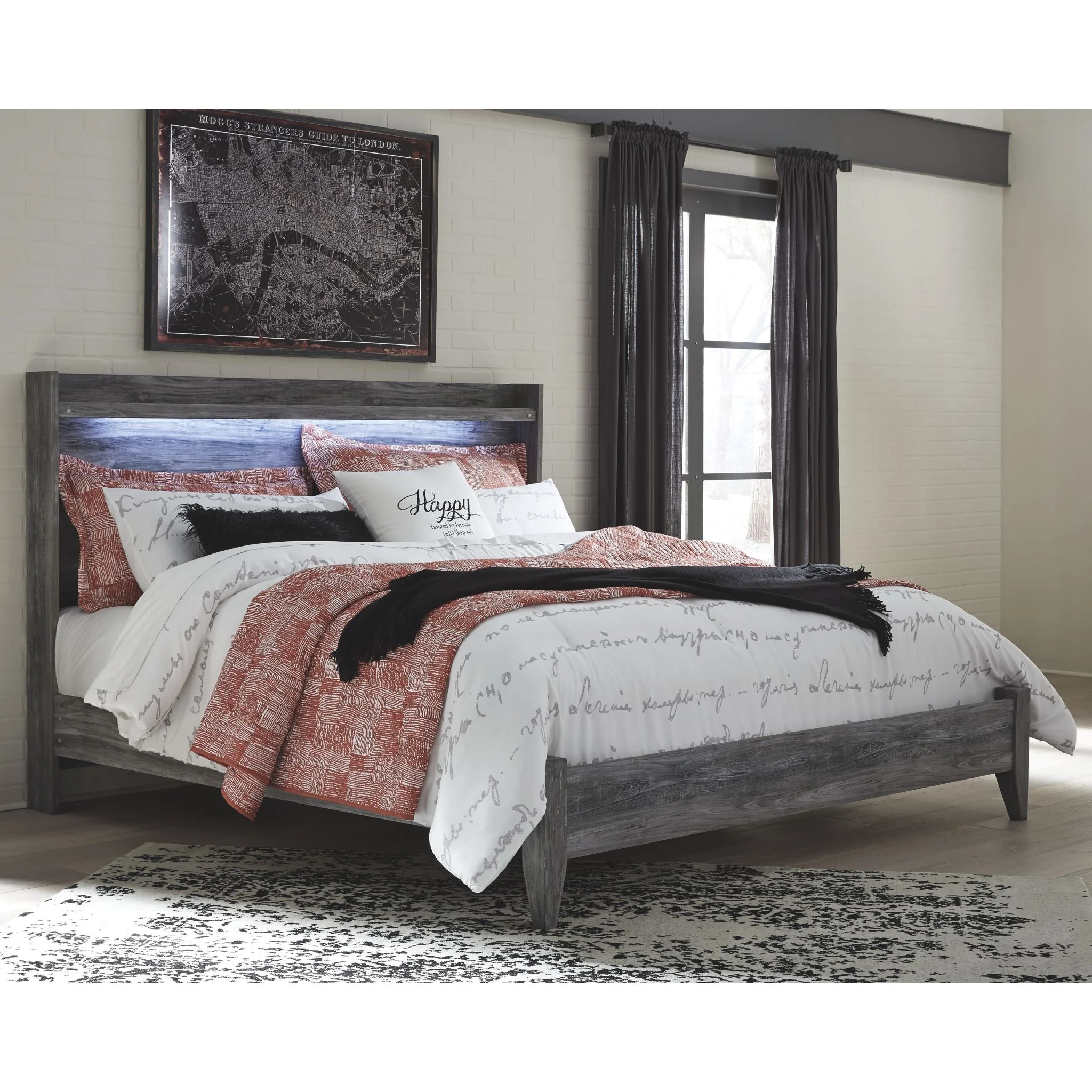 Baystorm King Panel Bed - Grey - Image 3