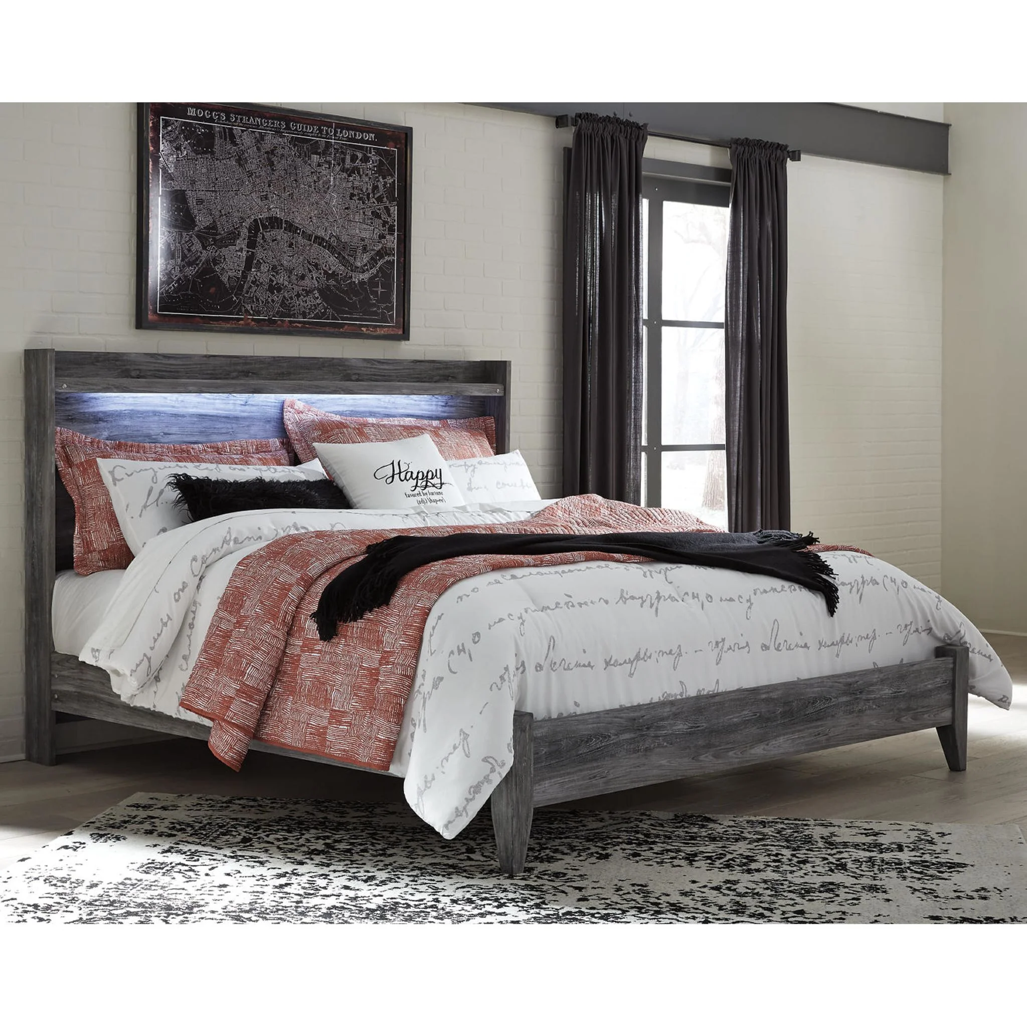 Baystorm King Panel Bed - Grey - Image 4