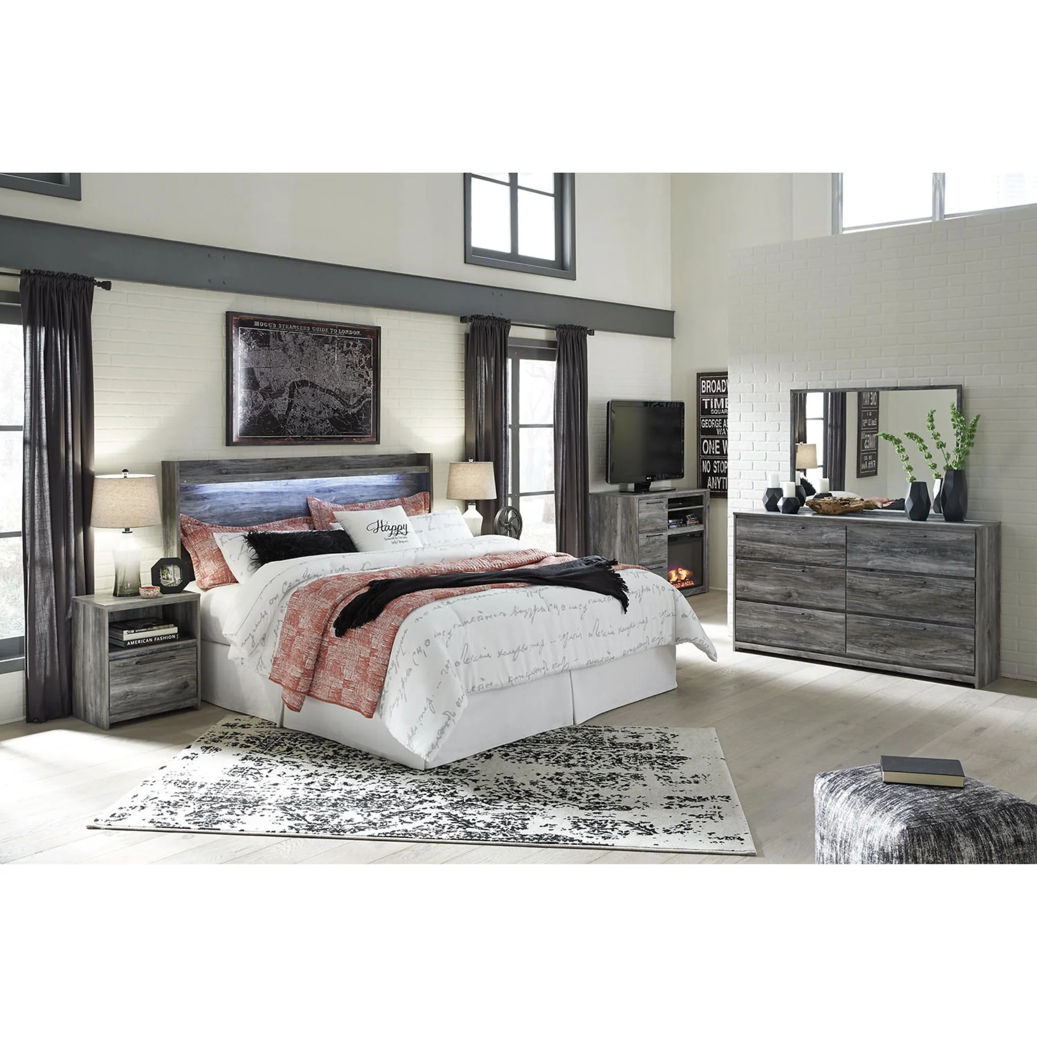 Baystorm King Panel Headboard - Grey - Image 6