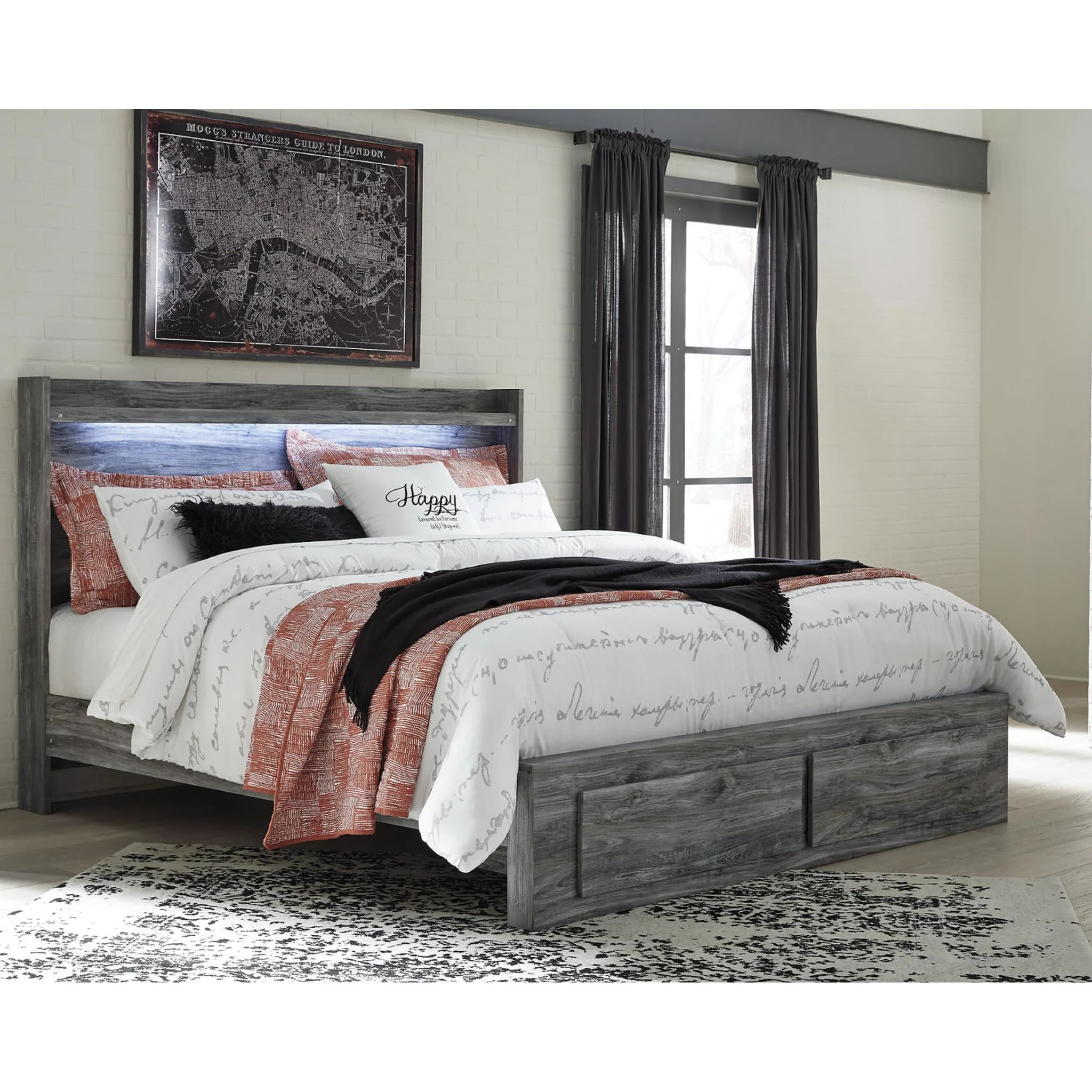 Baystorm King Storage Bed - Gray - Image 6