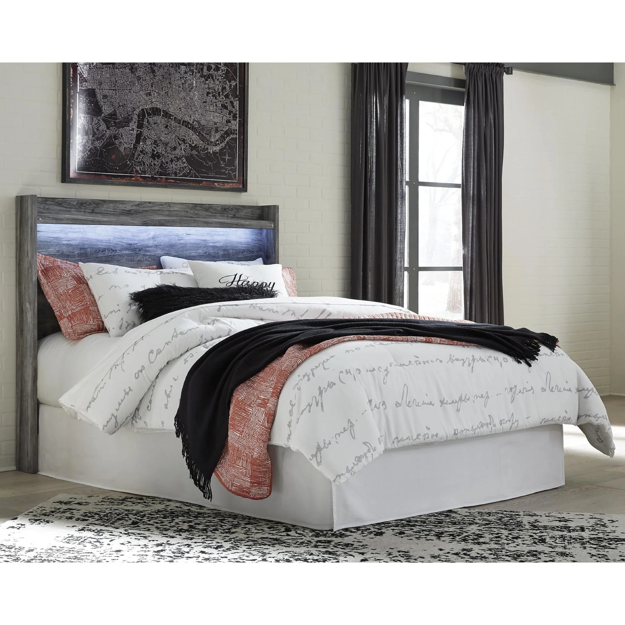 Baystorm Queen Panel Headboard - Grey - Image 7