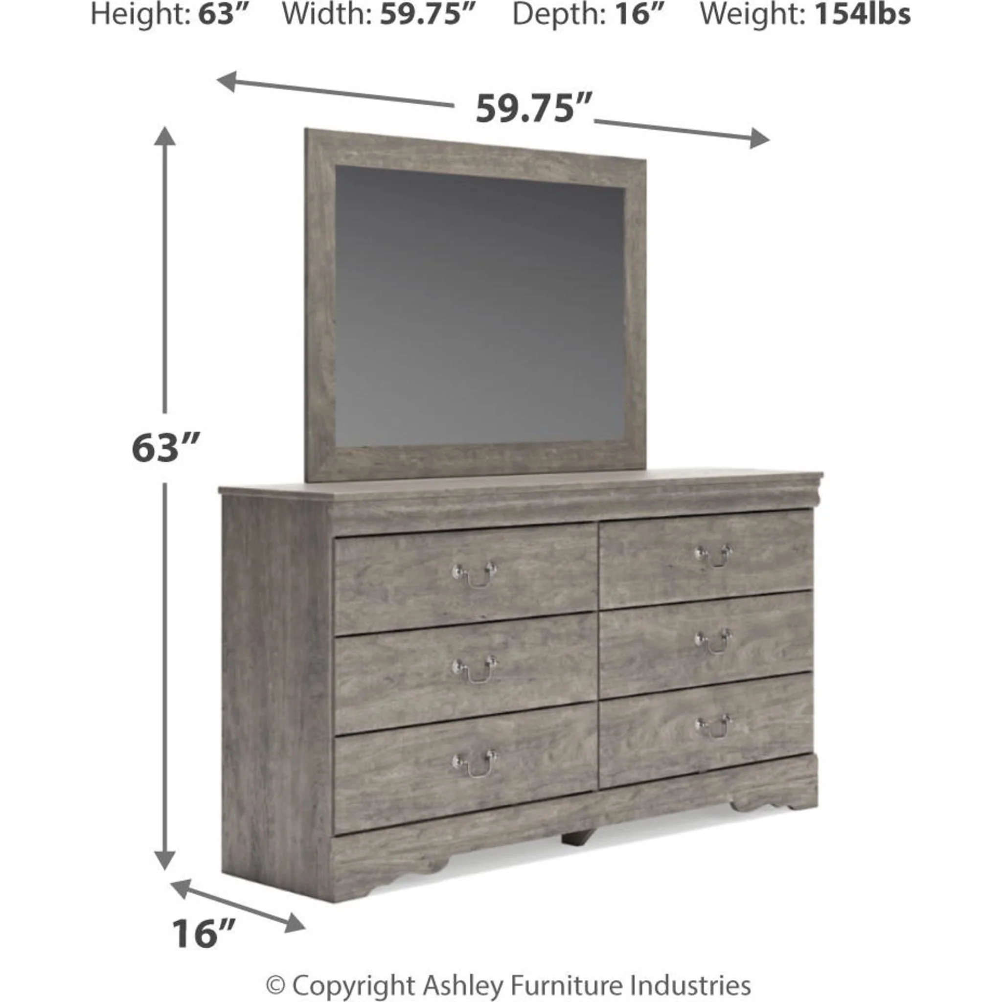Bayzor 7 Piece Bedroom Package - Gray - Image 6
