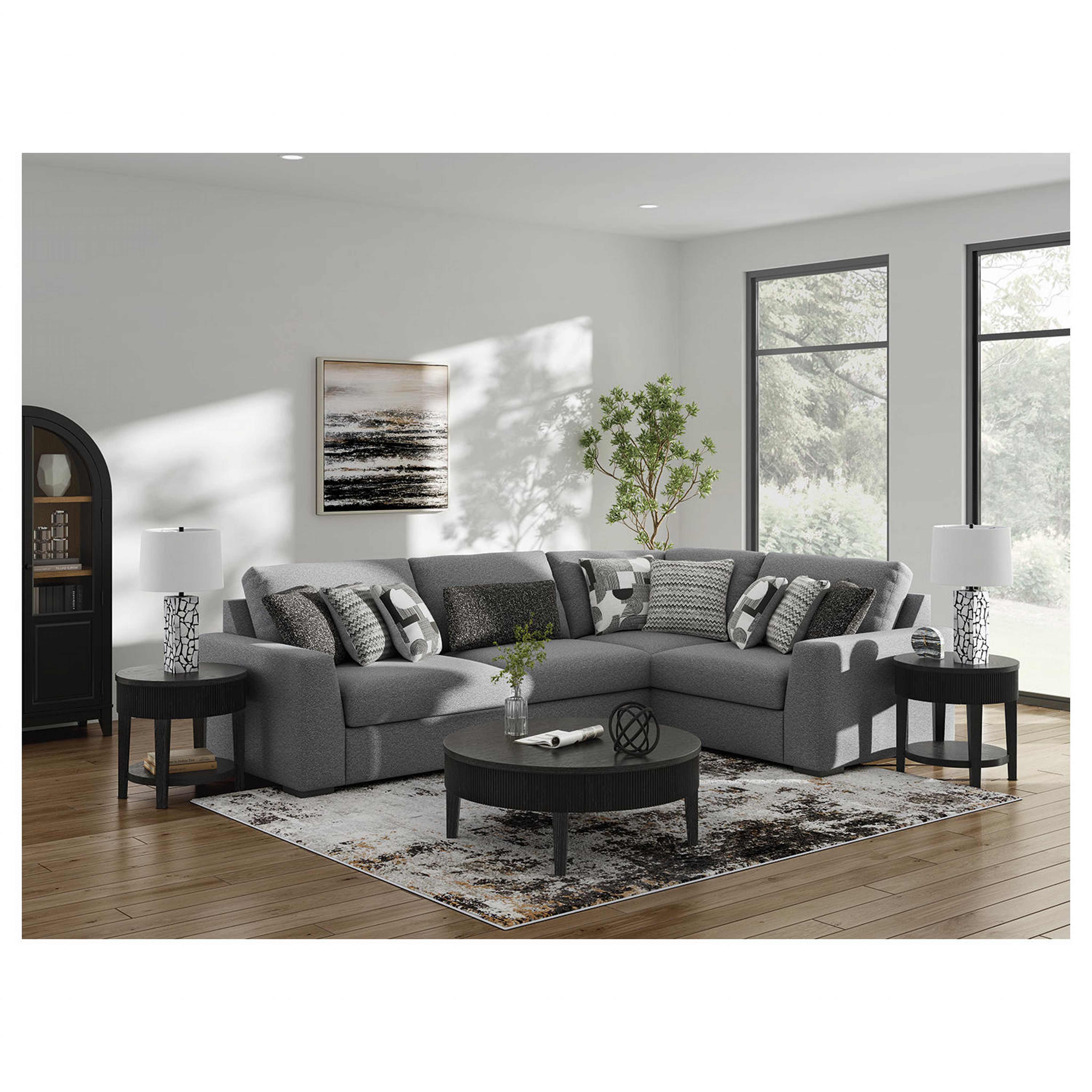 Bealton 4 Piece Sectional - Salt and Pepper - Image 2