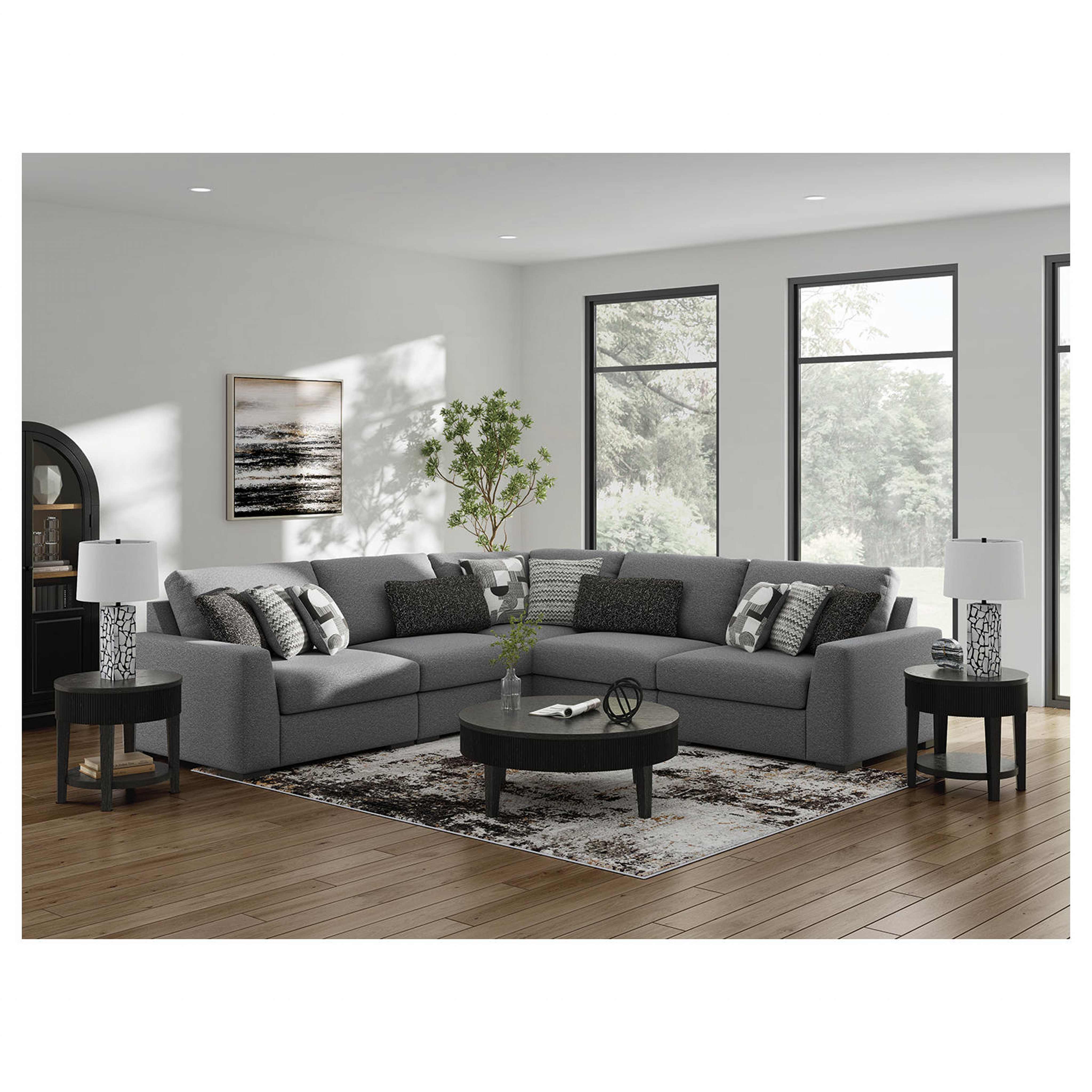 Bealton 5 Piece Sectional - Salt and Pepper - Image 2