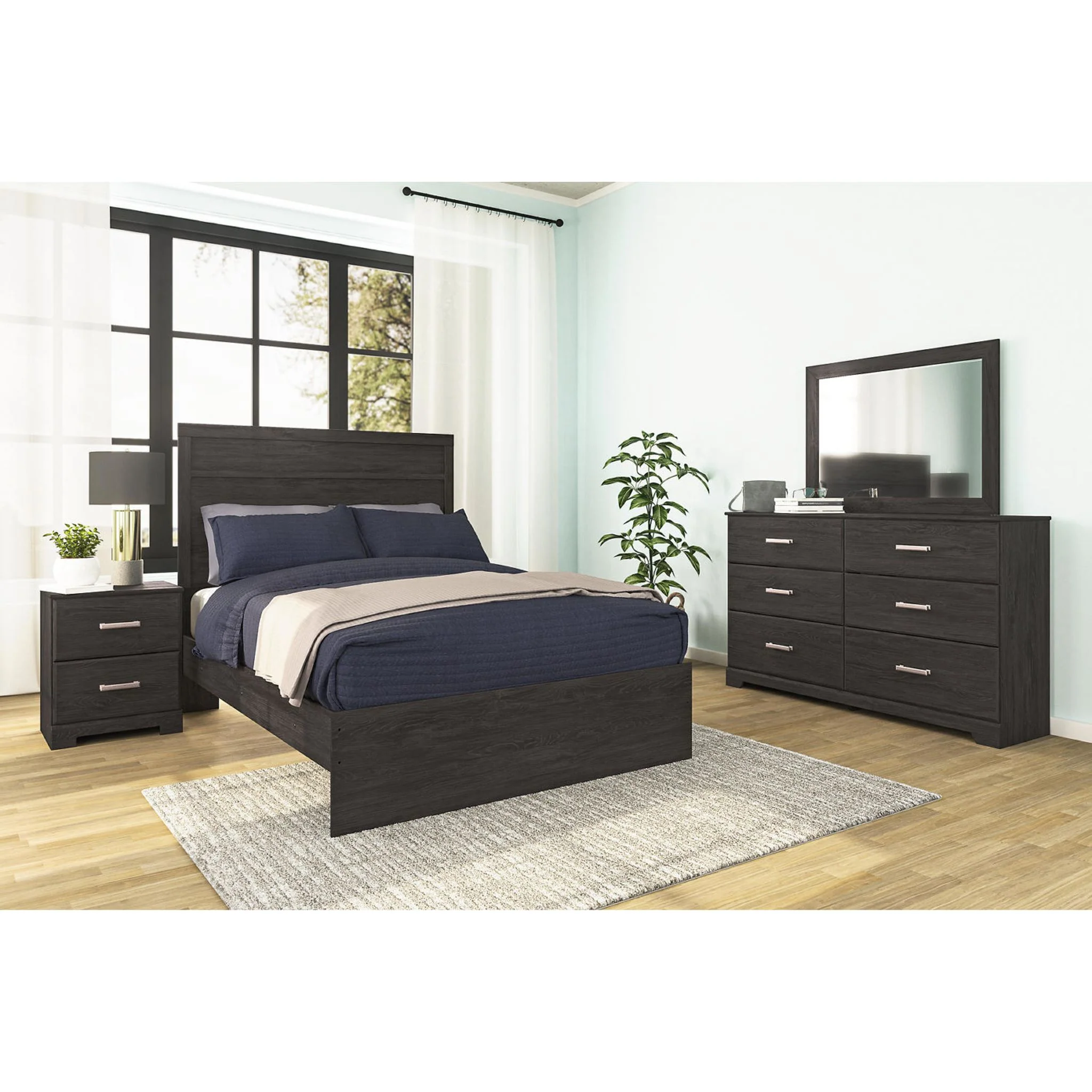 Belachime 6 Piece Panel Bedroom - Black - Image 13