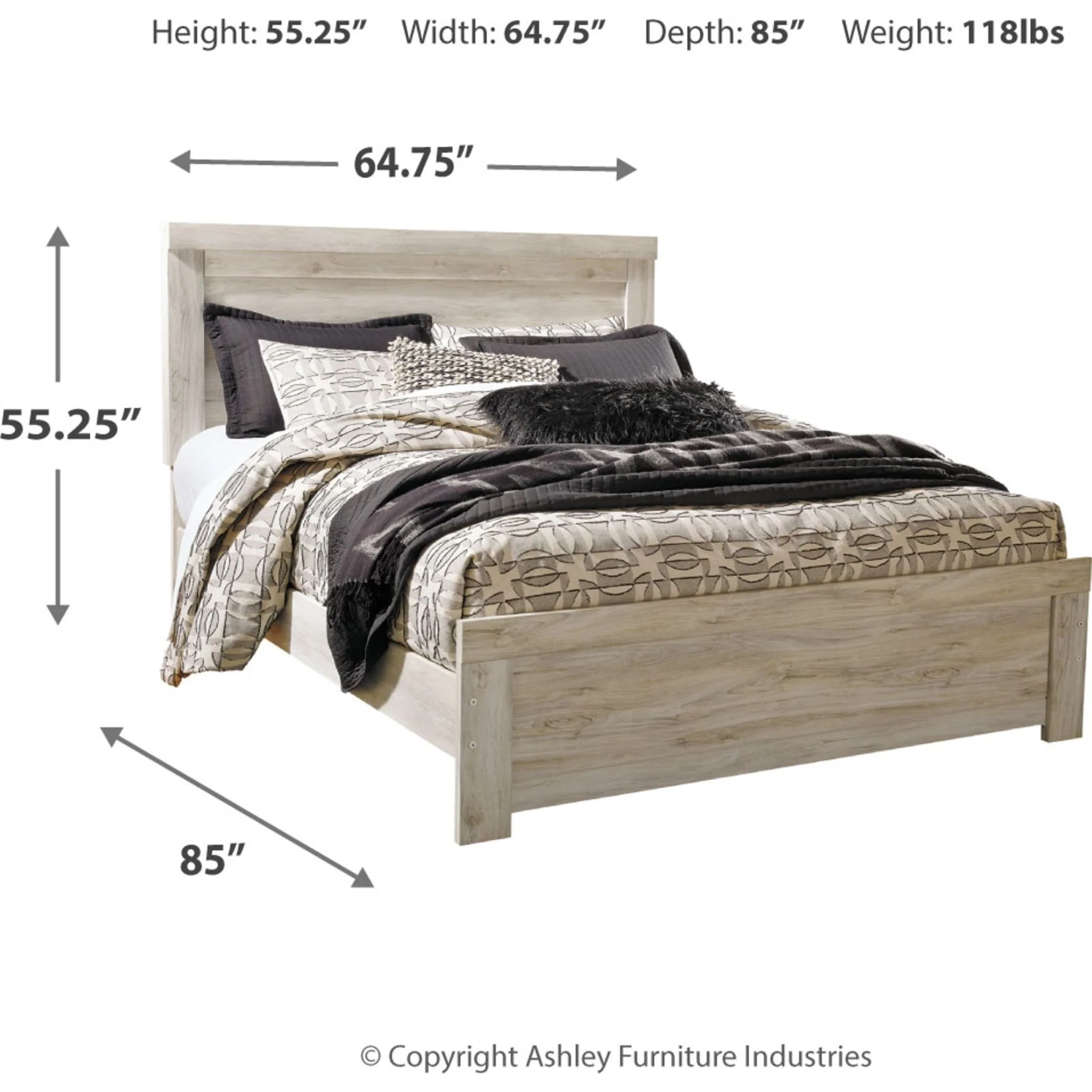 Bellaby Panel Bed - Whitewash - Image 4